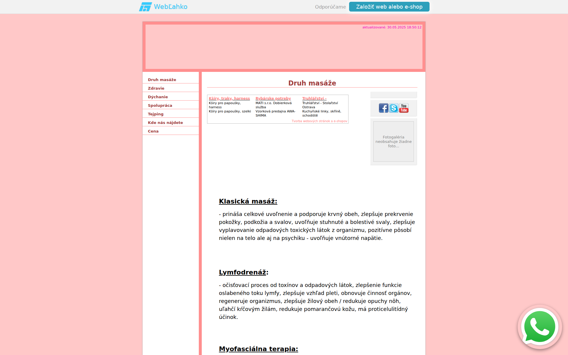 Náhľad webu namasaz.sk