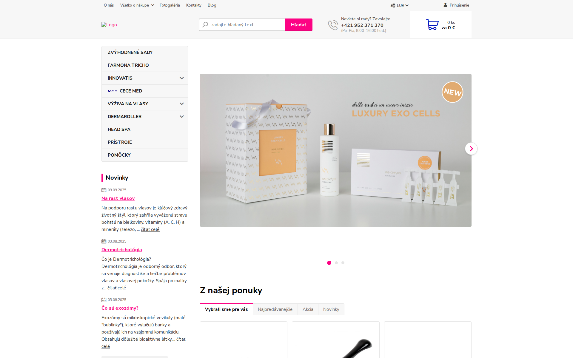 Náhľad webu narastvlasov.sk