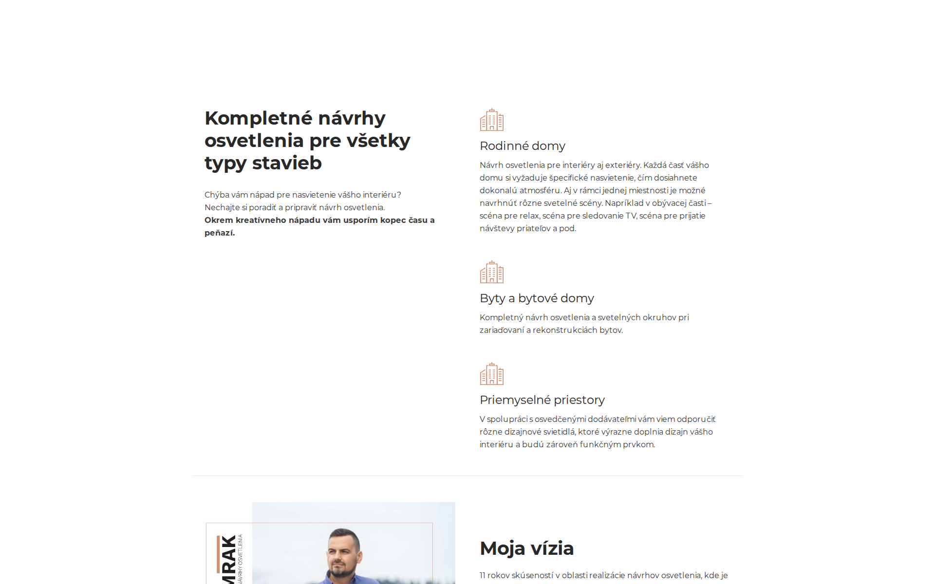 Náhľad webu navrhosvetlenia.sk