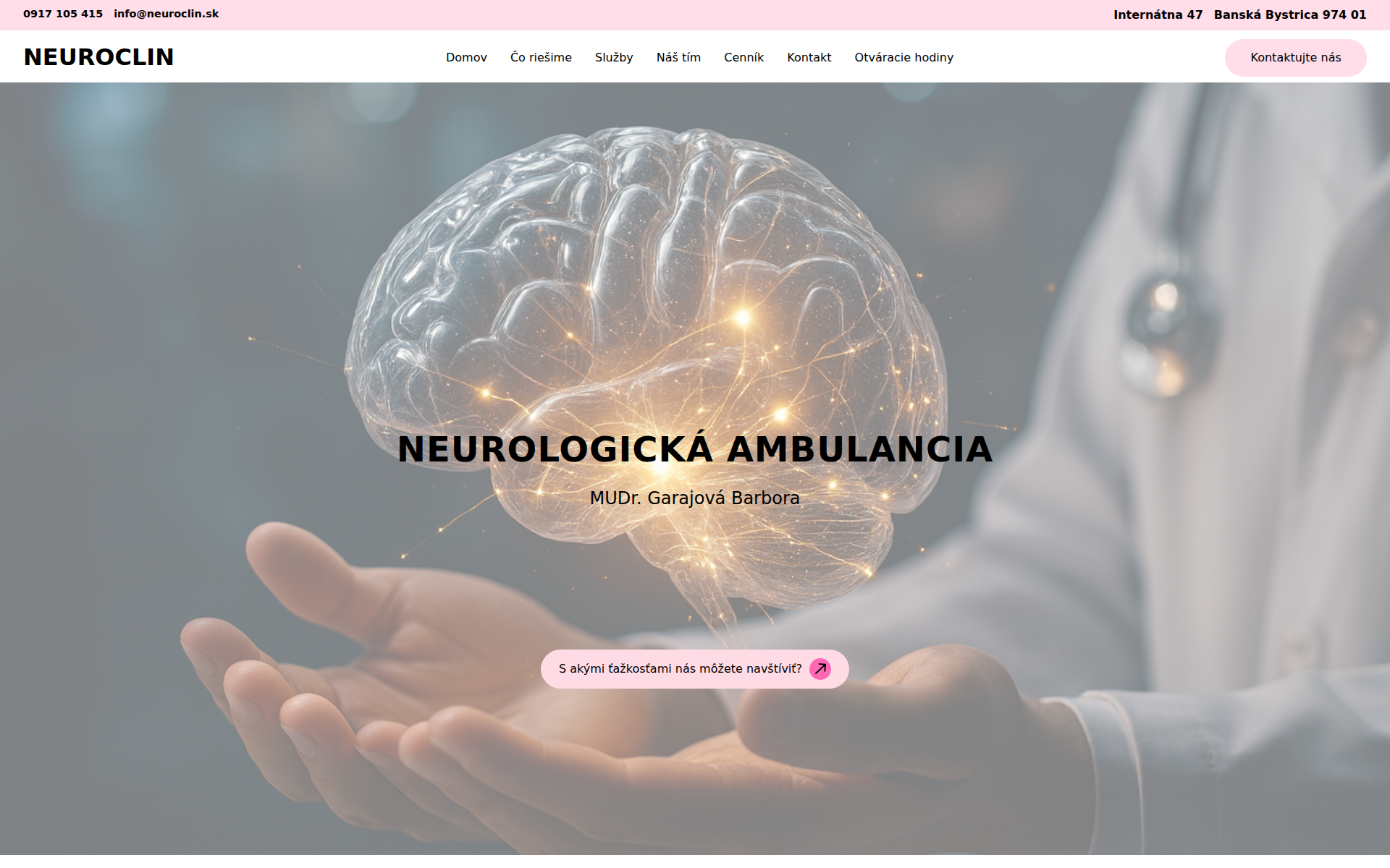 Náhľad webu neuroclin.sk