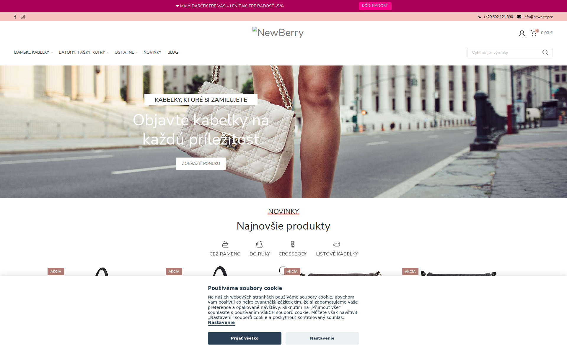 Náhľad webu newberry.sk