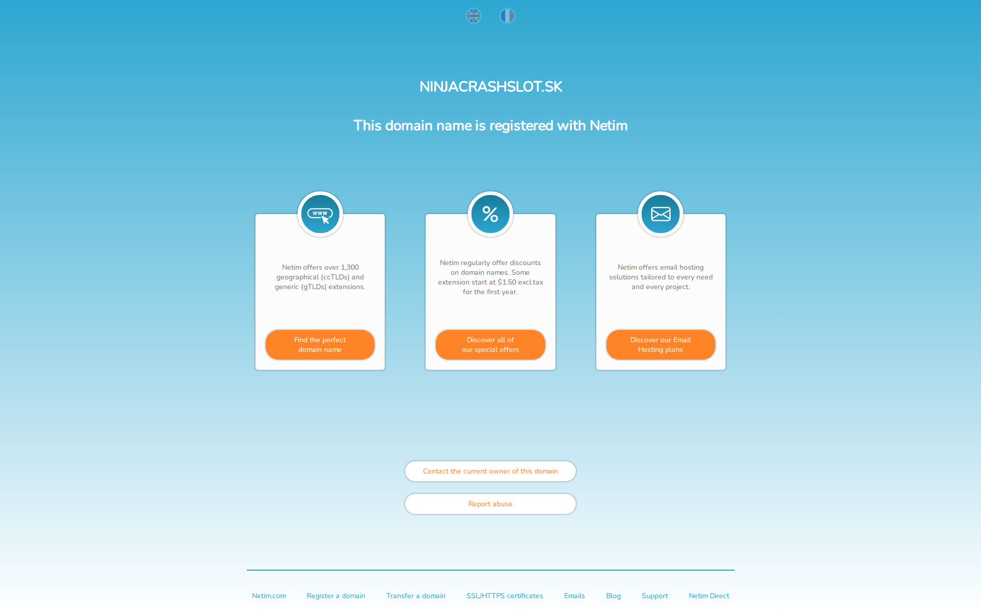 Náhľad webu ninjacrashslot.sk