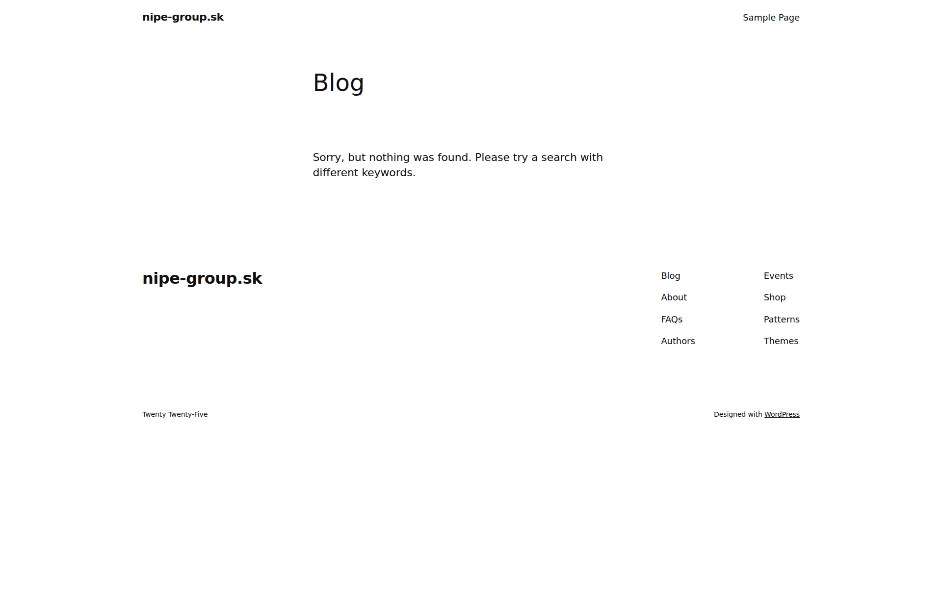 Náhľad webu nipe-group.sk