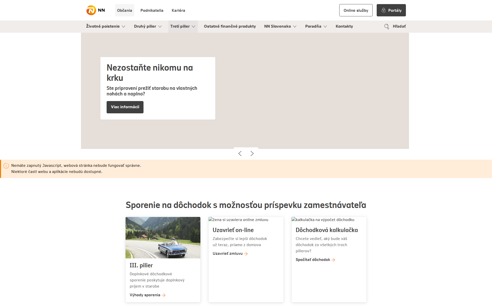 Náhľad webu nnts.sk
