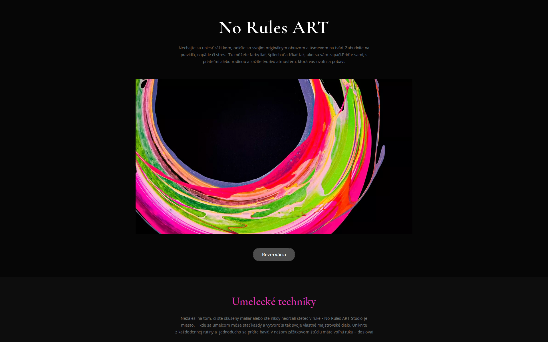 Náhľad webu norulesart.sk