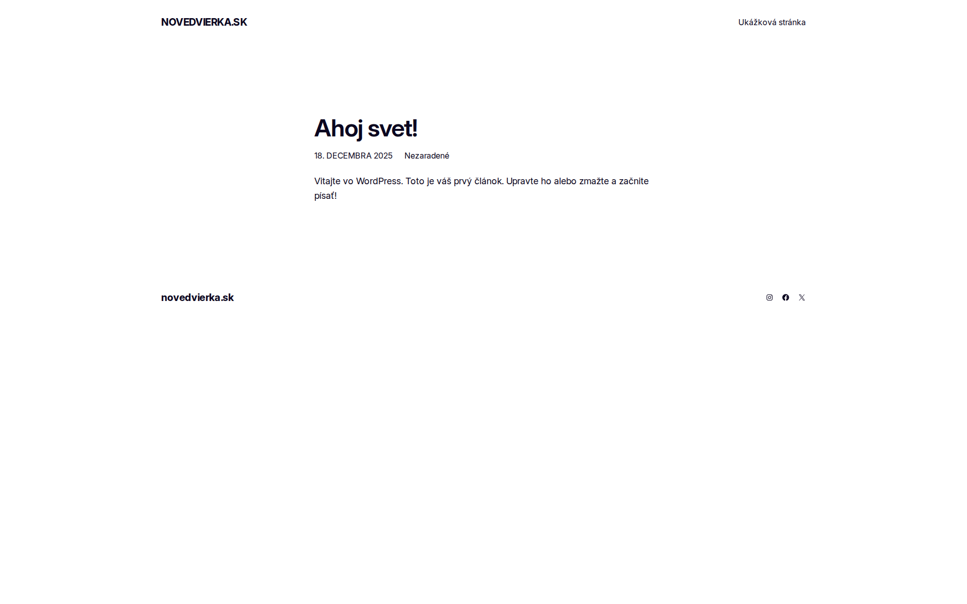 Náhľad webu novedvierka.sk