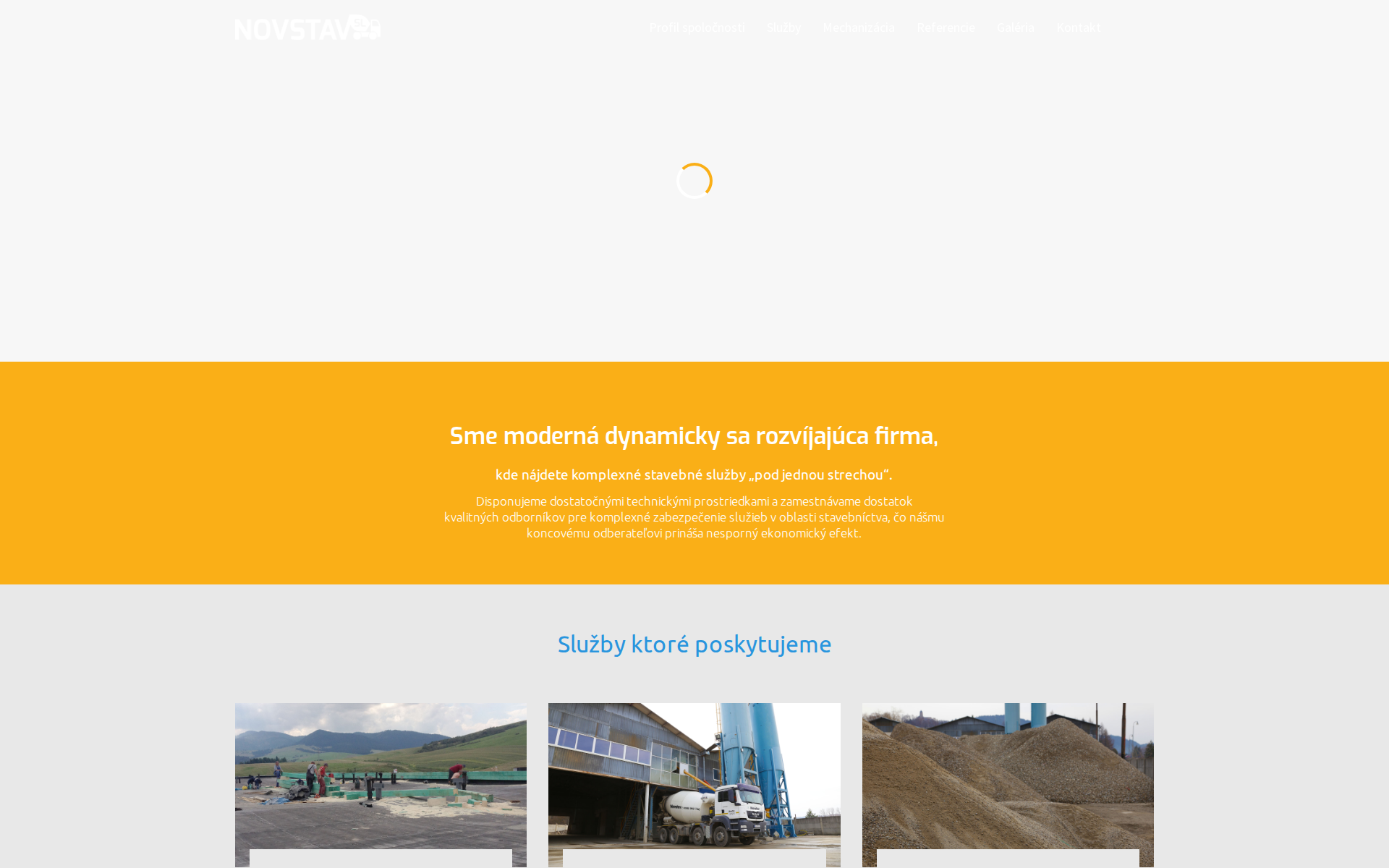 Náhľad webu novstavsl.sk