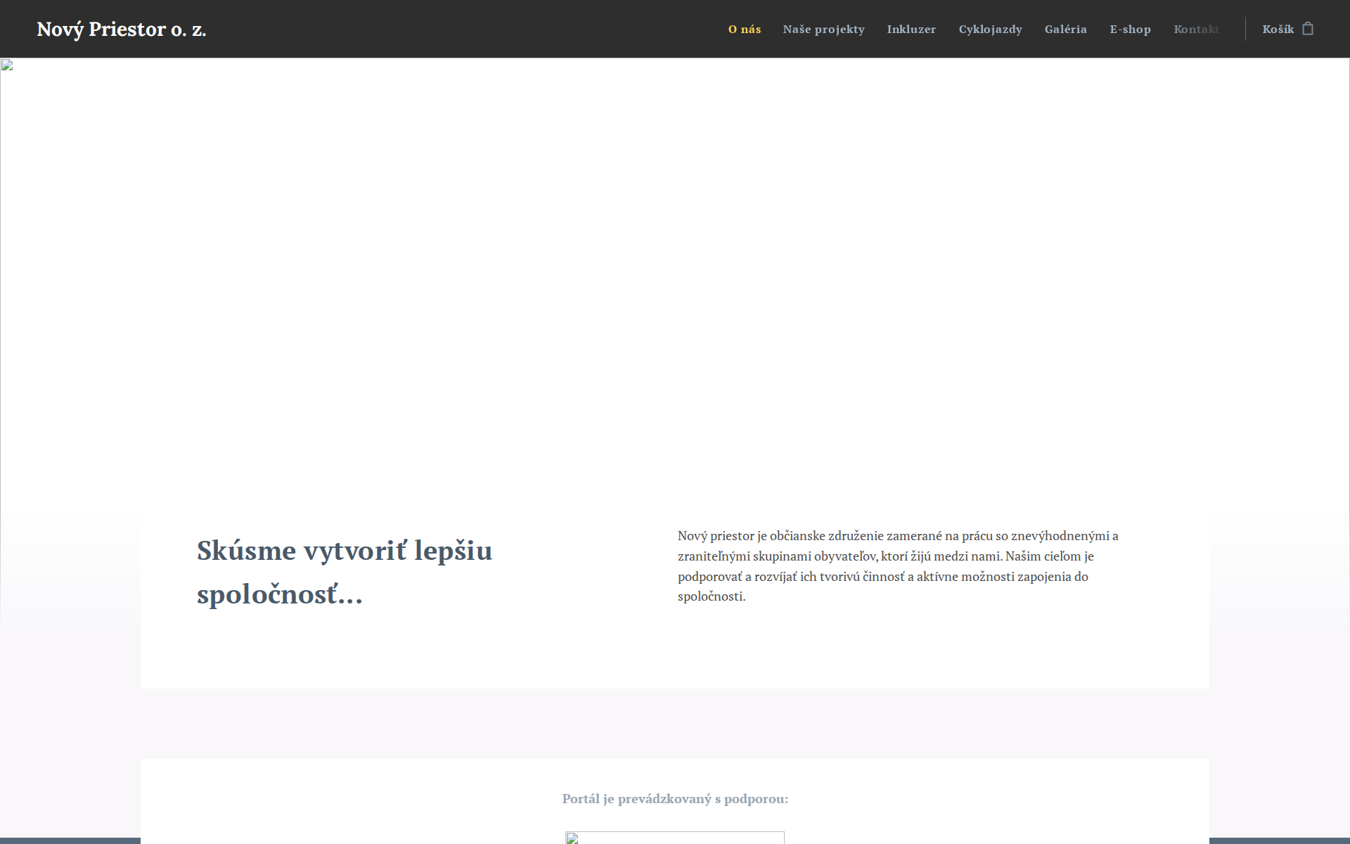 Náhľad webu novypriestor.sk