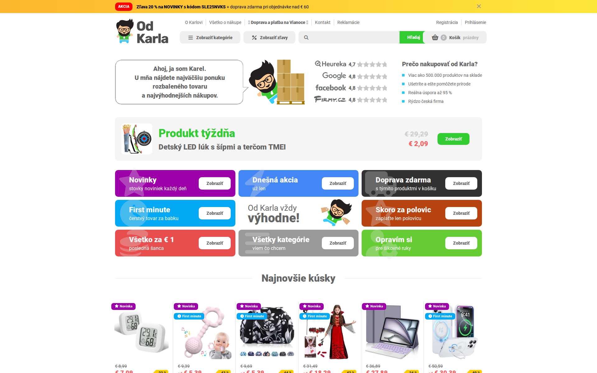 Náhľad webu odkarla.sk