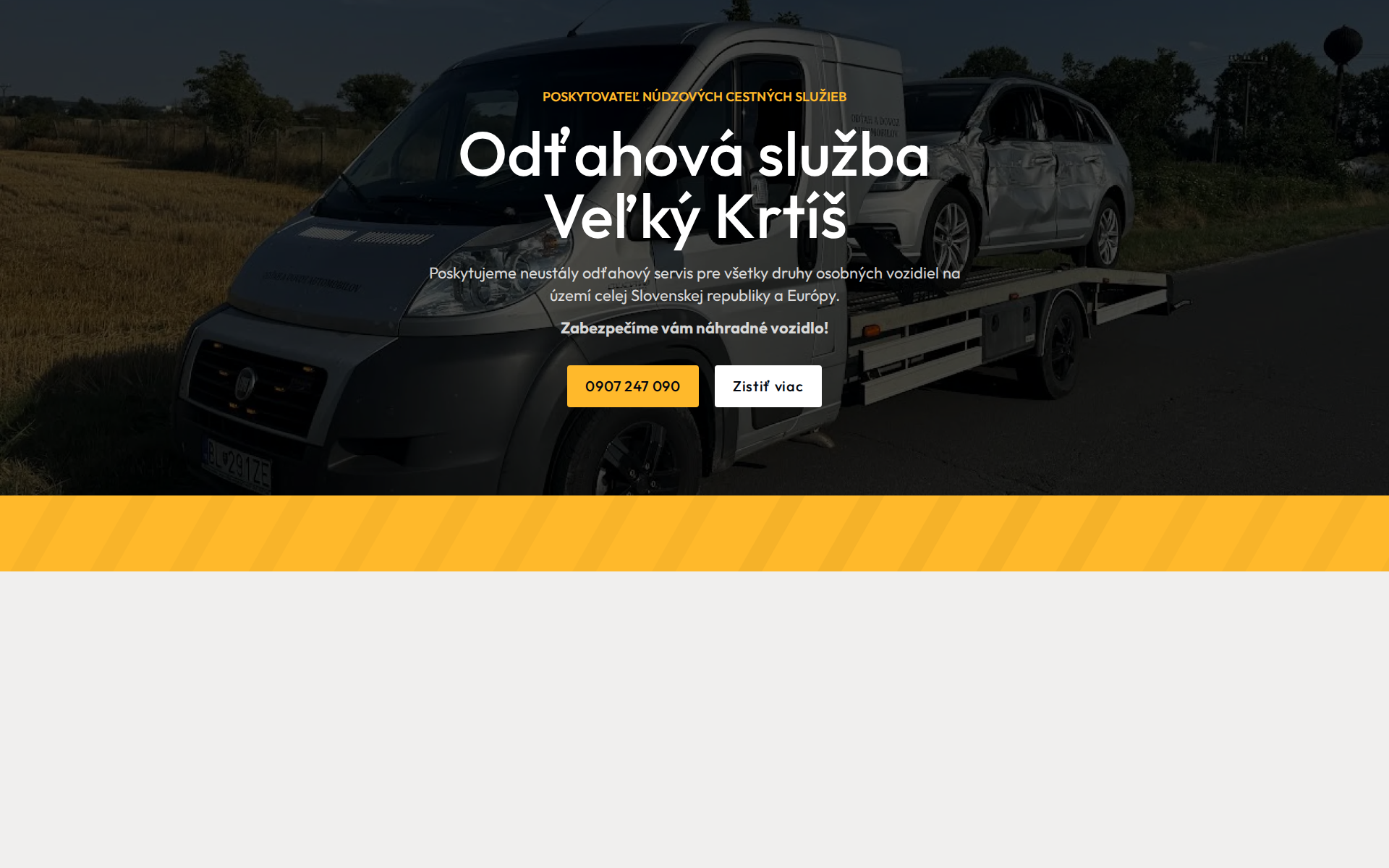 Náhľad webu odtahvelkykrtis.sk