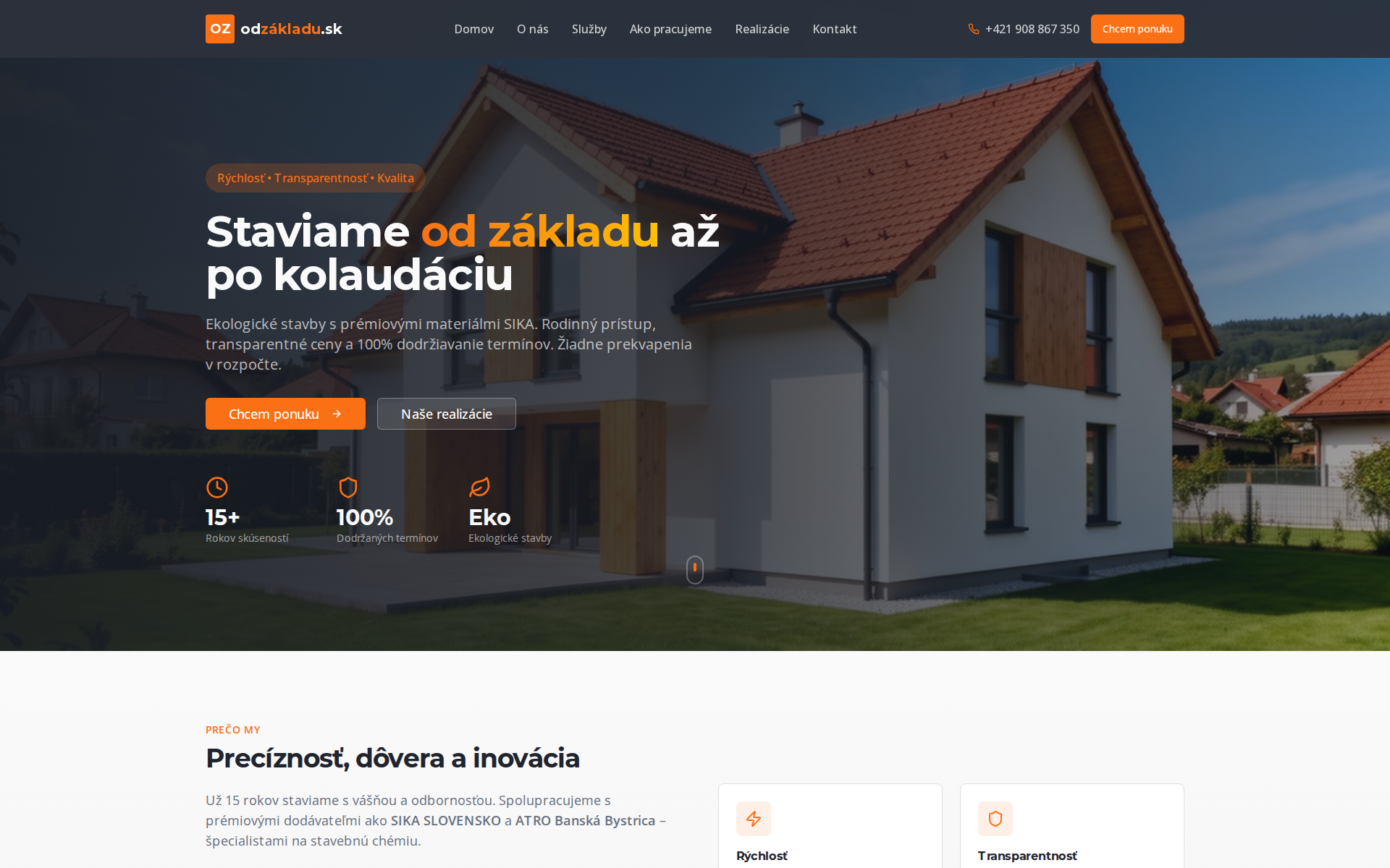 Náhľad webu odzakladu.sk