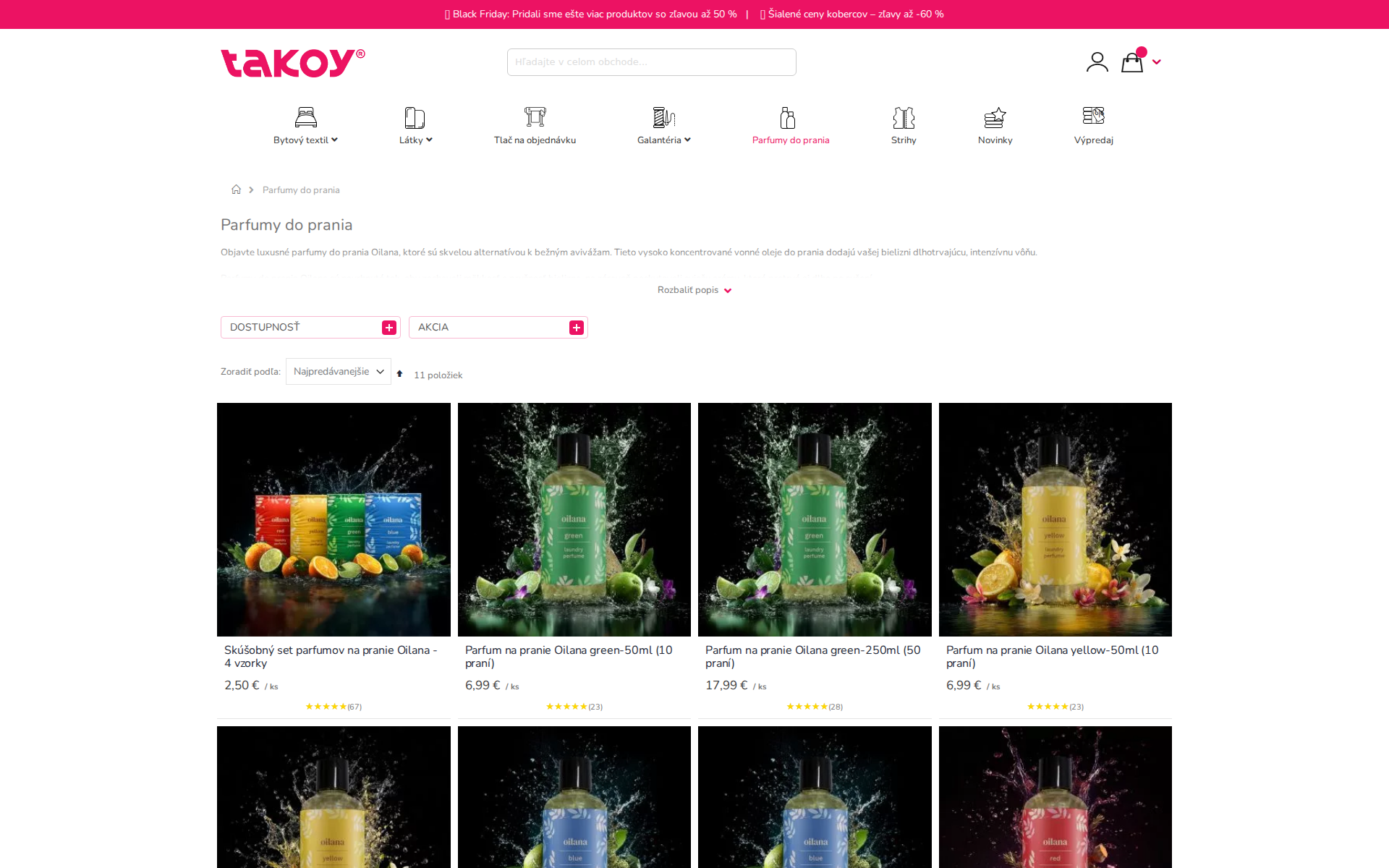 Náhľad webu oilana.sk