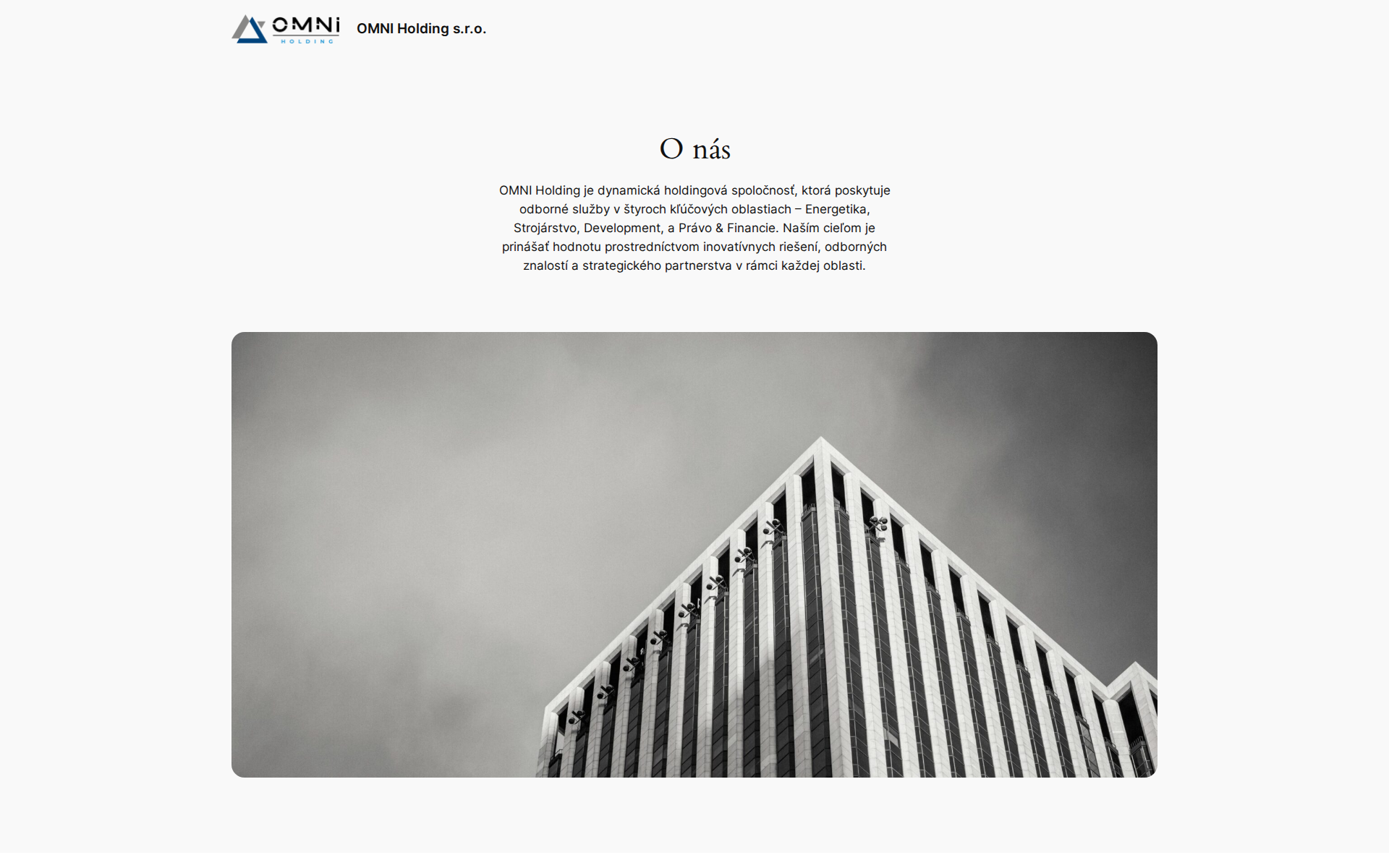 Náhľad webu omniholding.sk