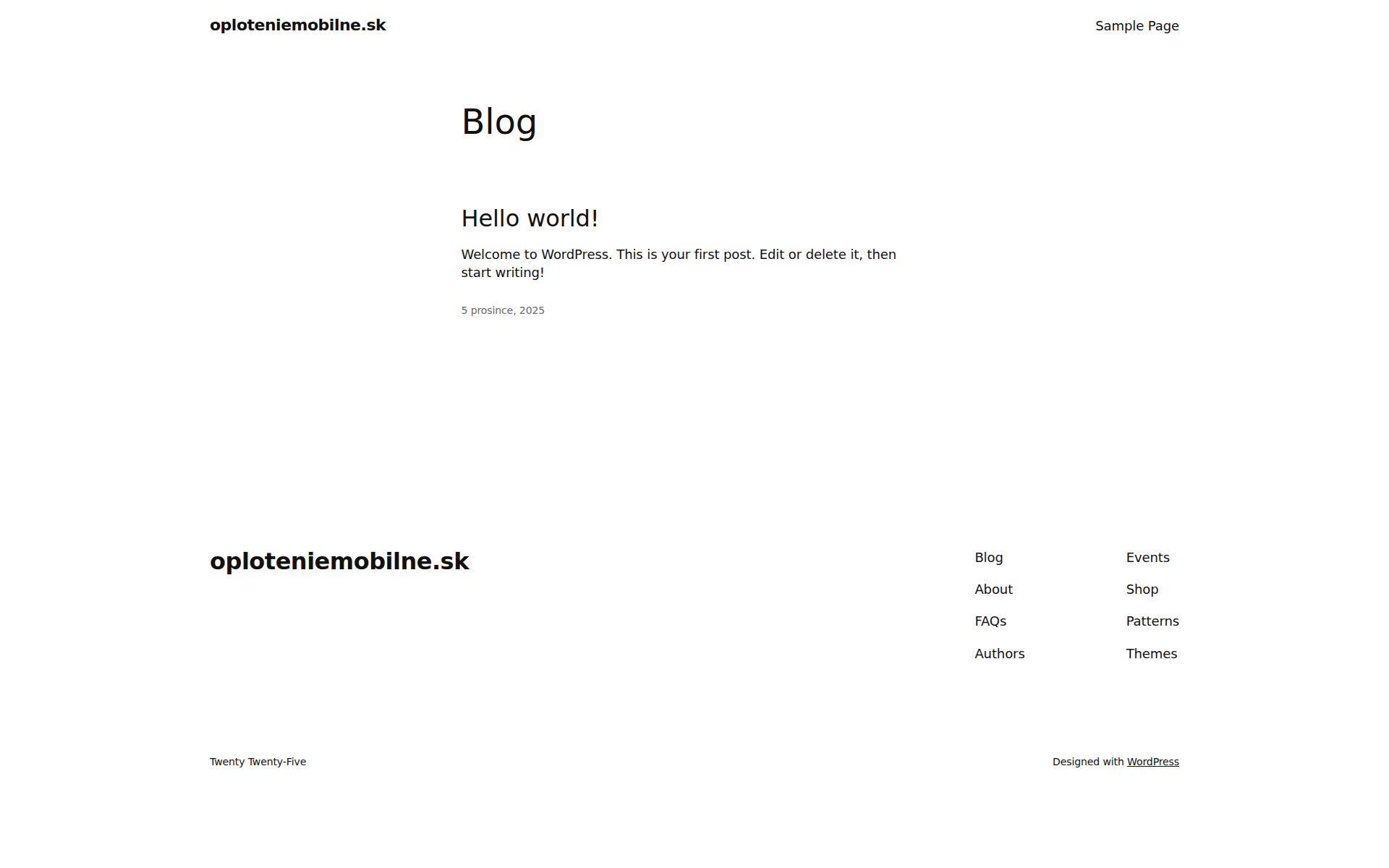 Náhľad webu oploteniemobilne.sk