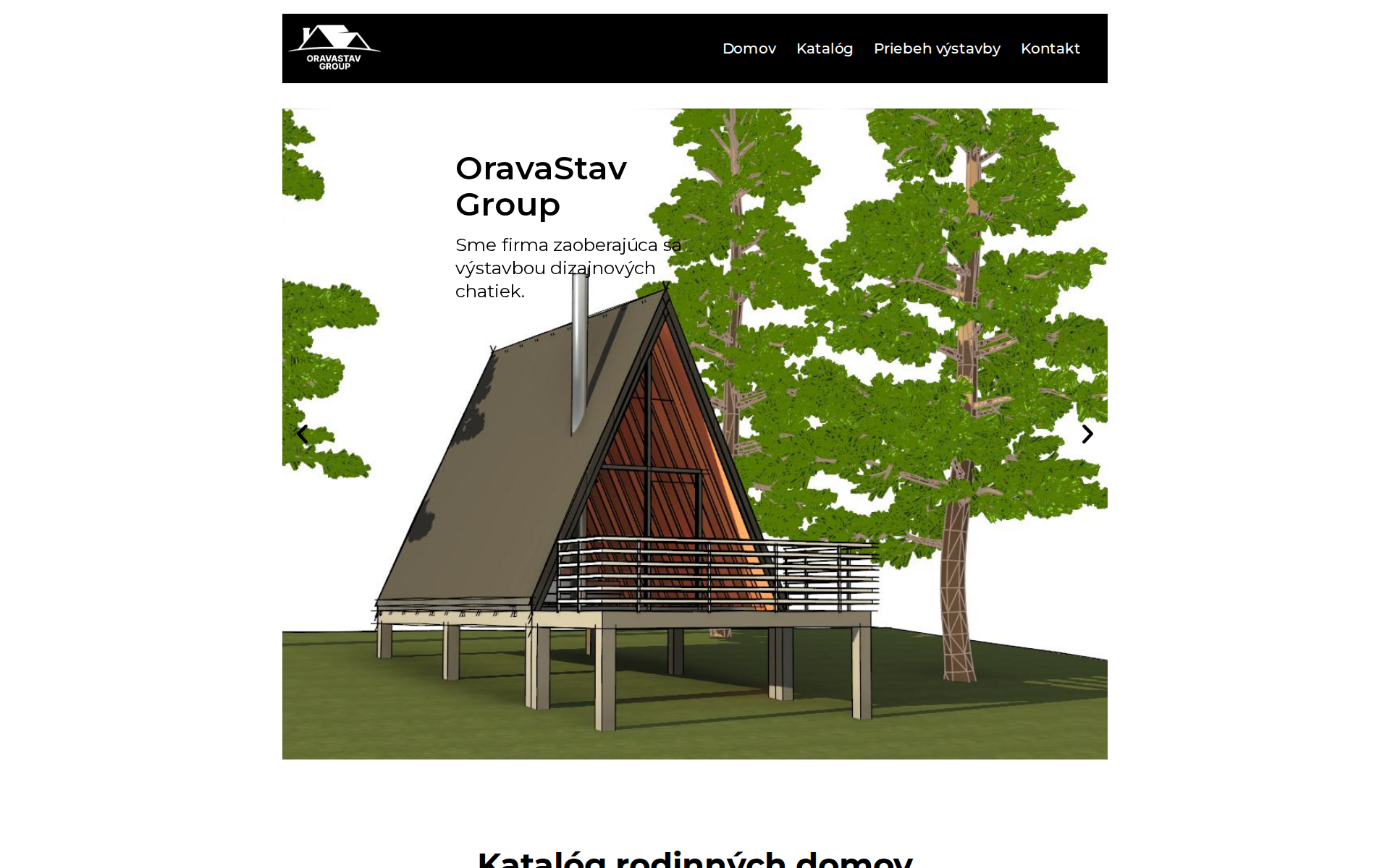 Náhľad webu oravastavgroup.sk