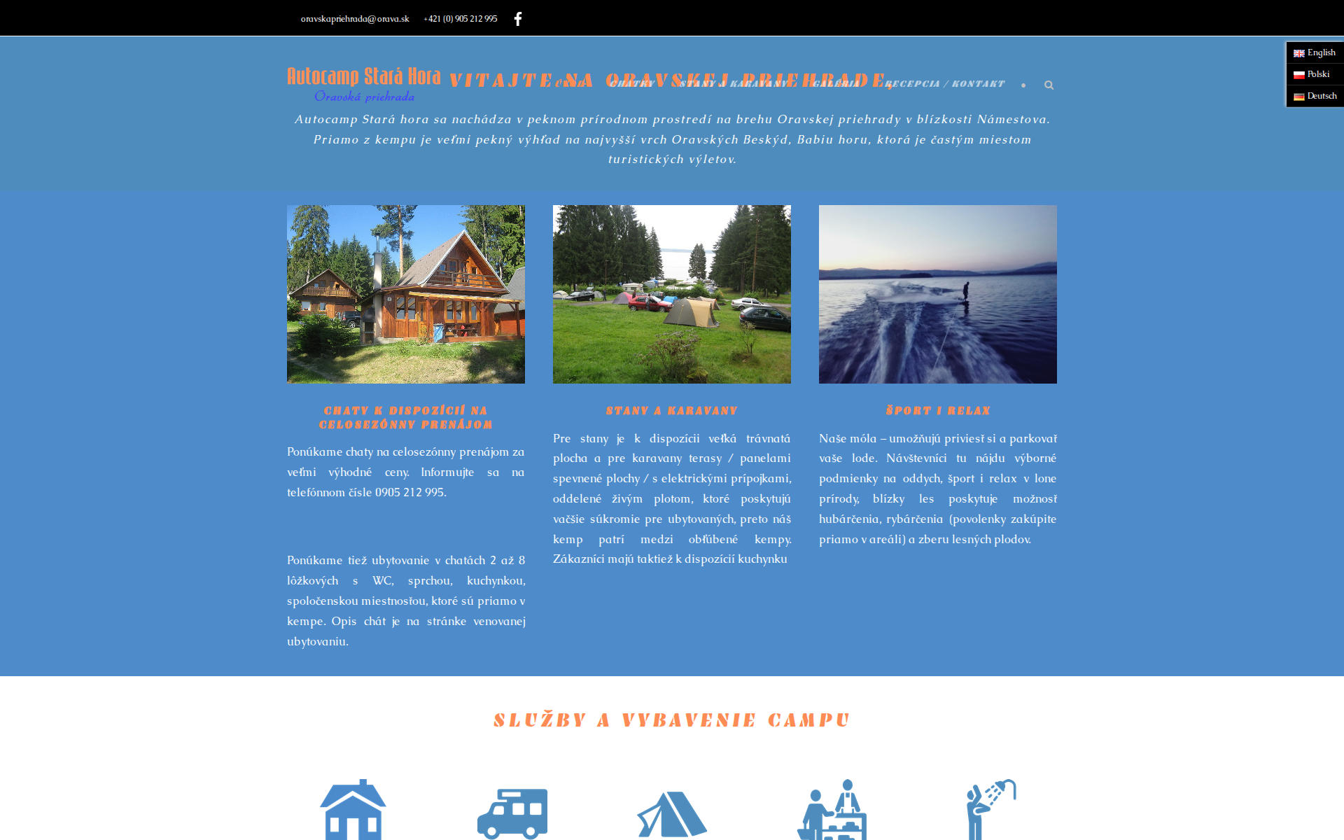 Náhľad webu oravskapriehrada.sk