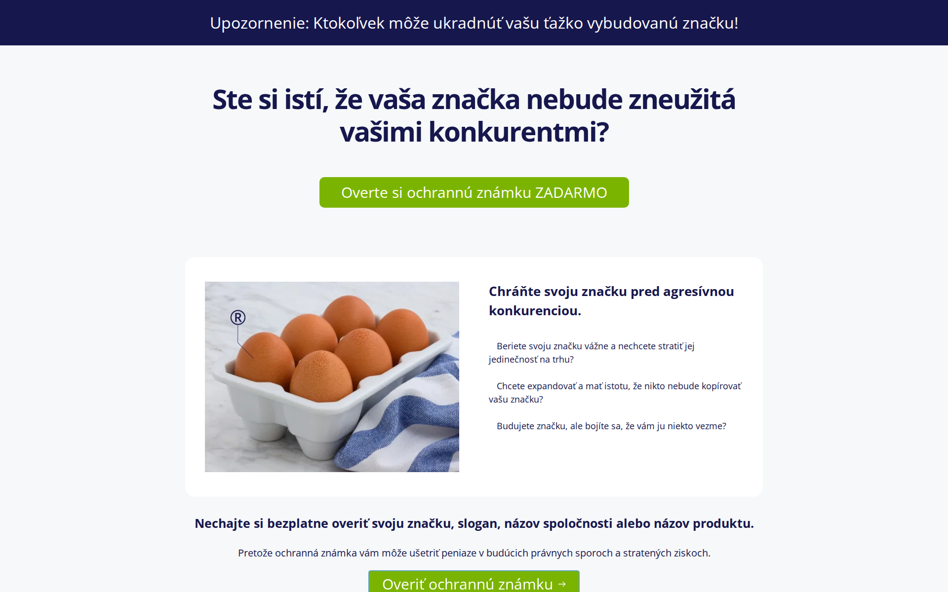 Náhľad webu overovanie-ochrannej-znamky.sk