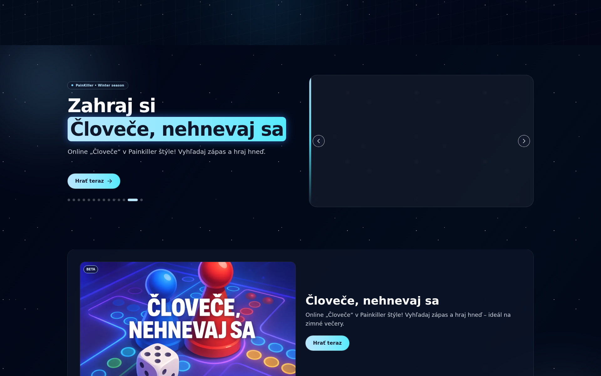 Náhľad webu painkiller.sk