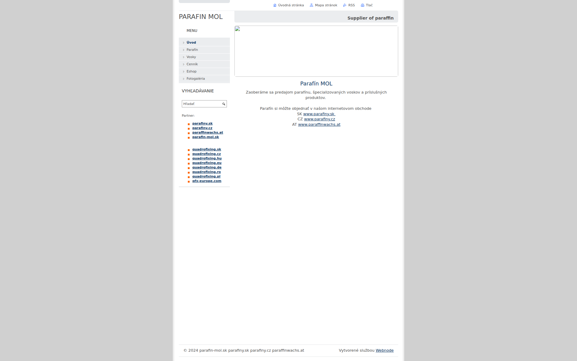 Náhľad webu parafin-mol.sk