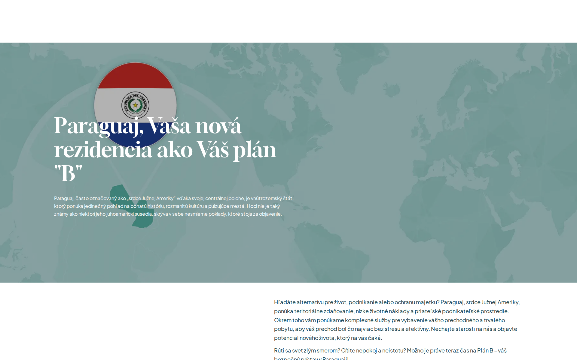 Náhľad webu paraguajplanb.sk