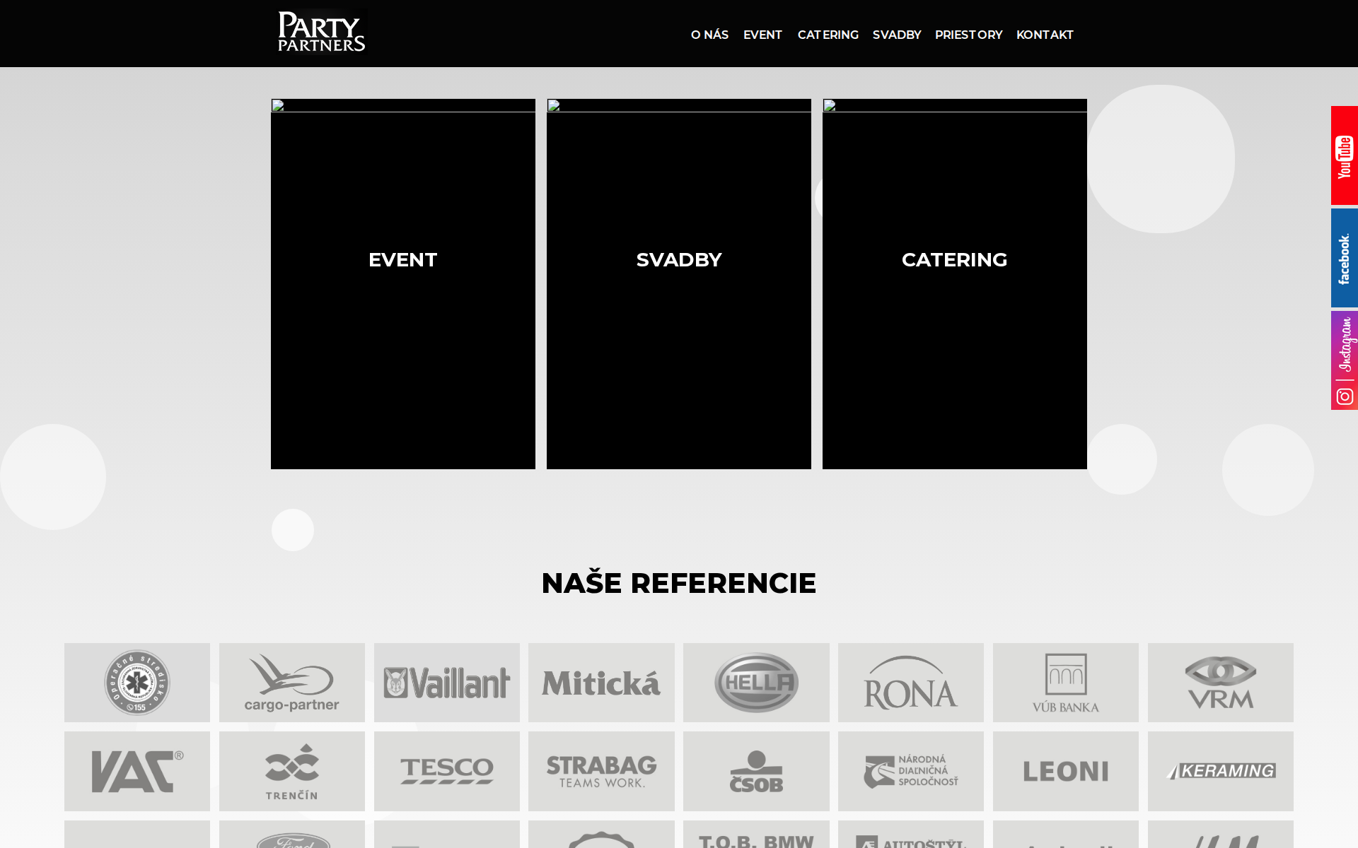 Náhľad webu partypartners.sk