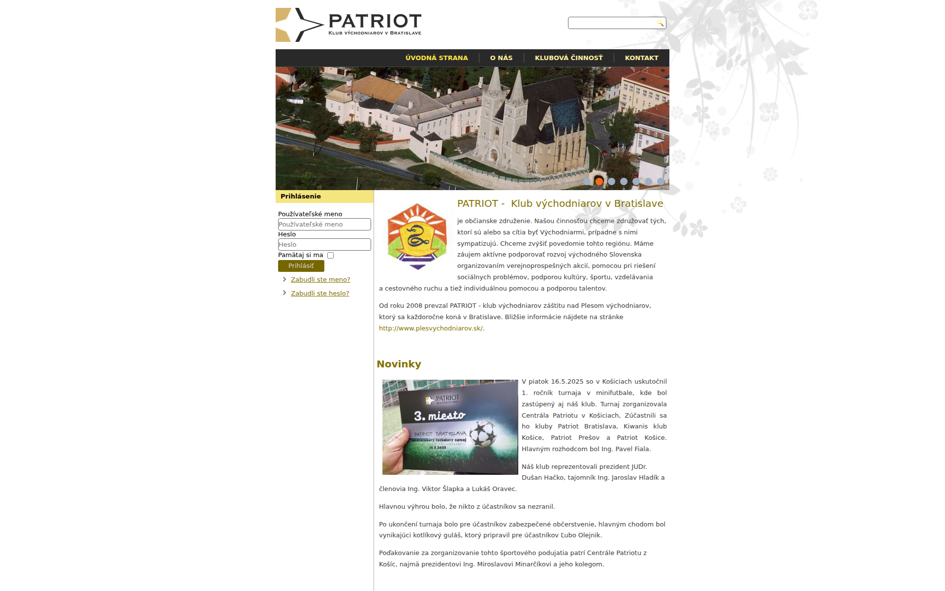 Náhľad webu patriot-ba.sk