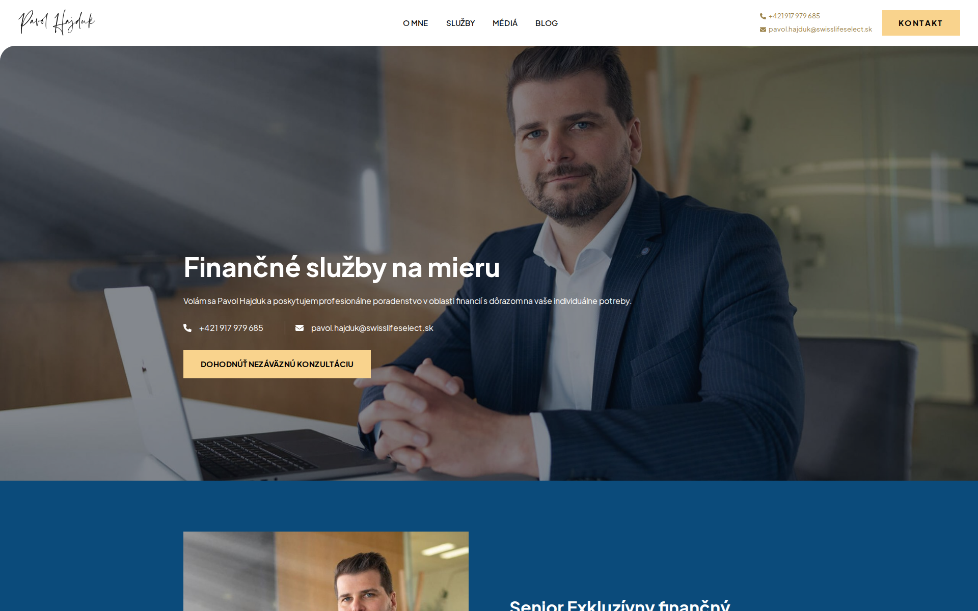 Náhľad webu pavolhajduk.sk