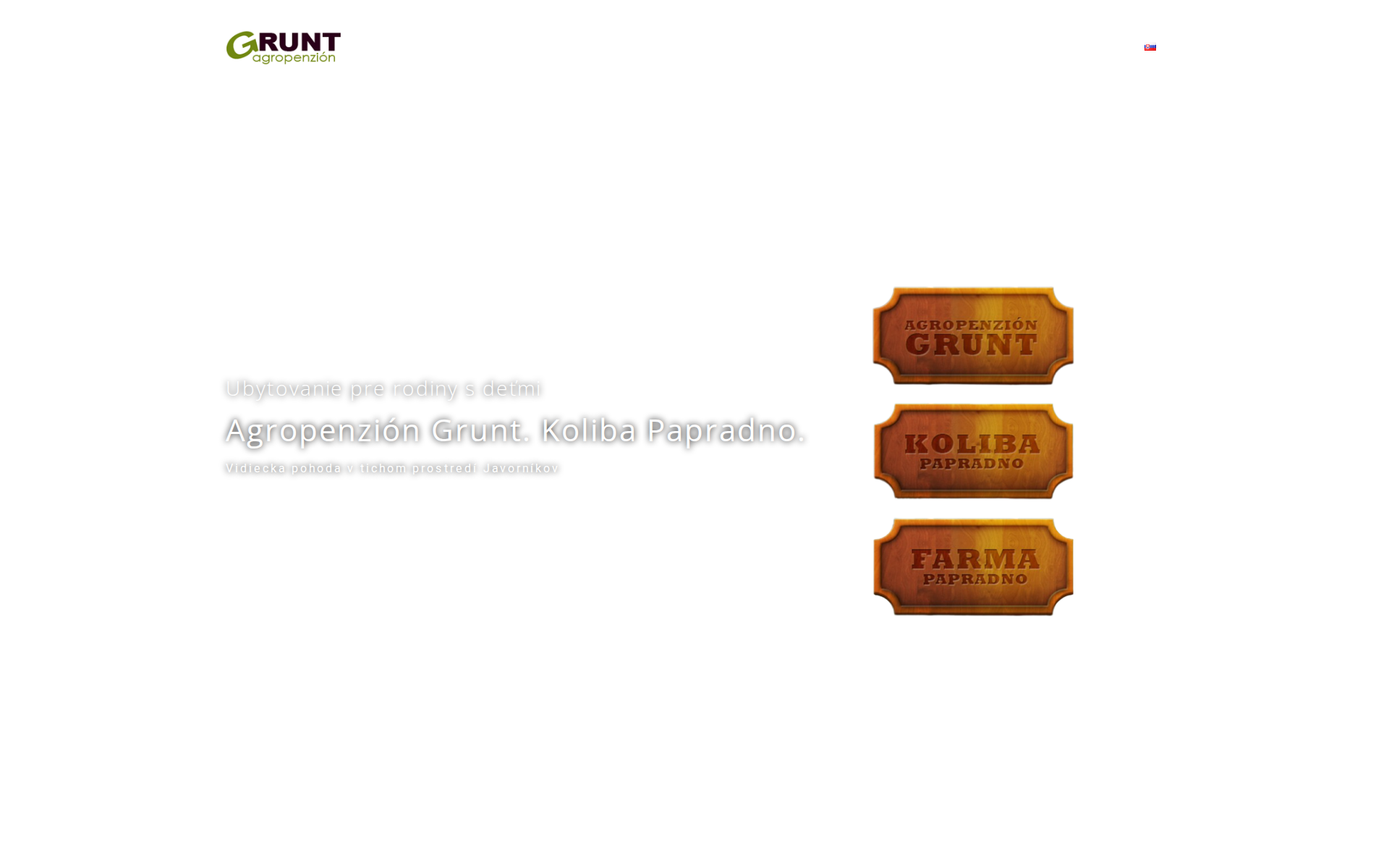 Náhľad webu penziongrunt.sk