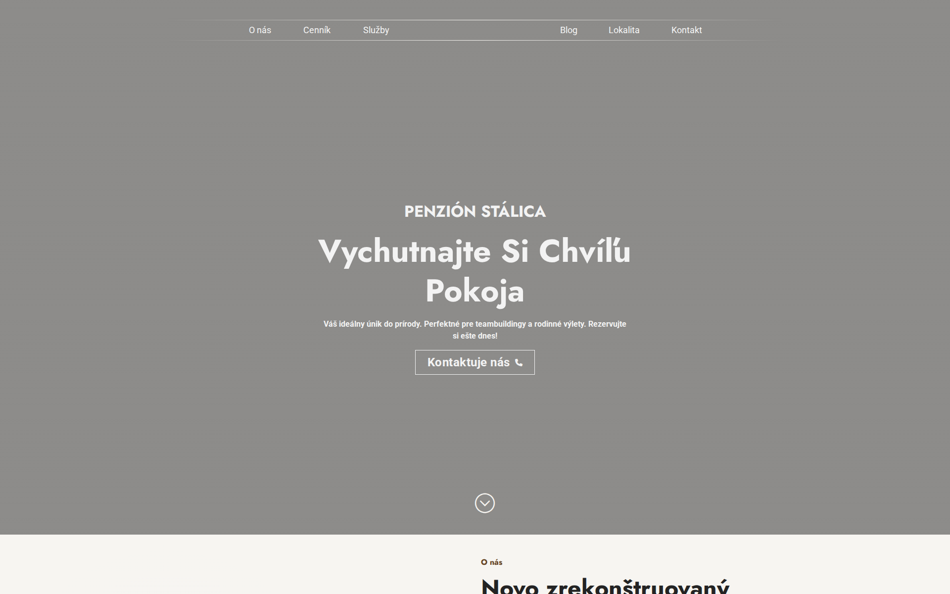 Náhľad webu penzionstalica.sk