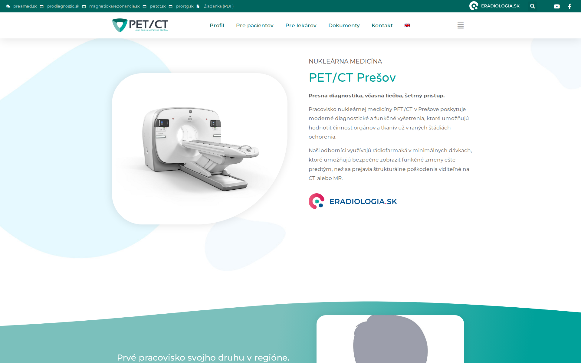 Náhľad webu petctpresov.sk