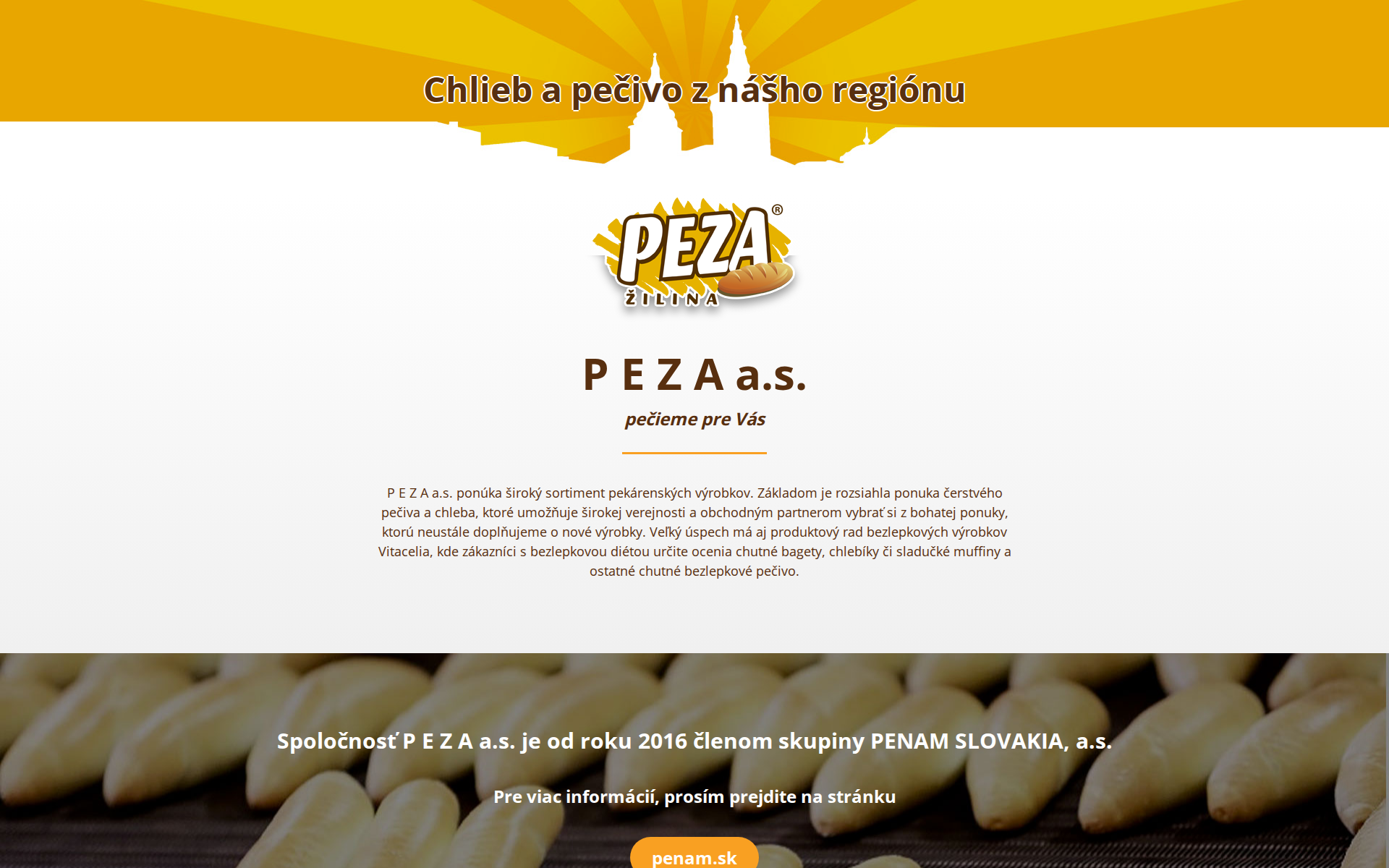 Náhľad webu peza.sk