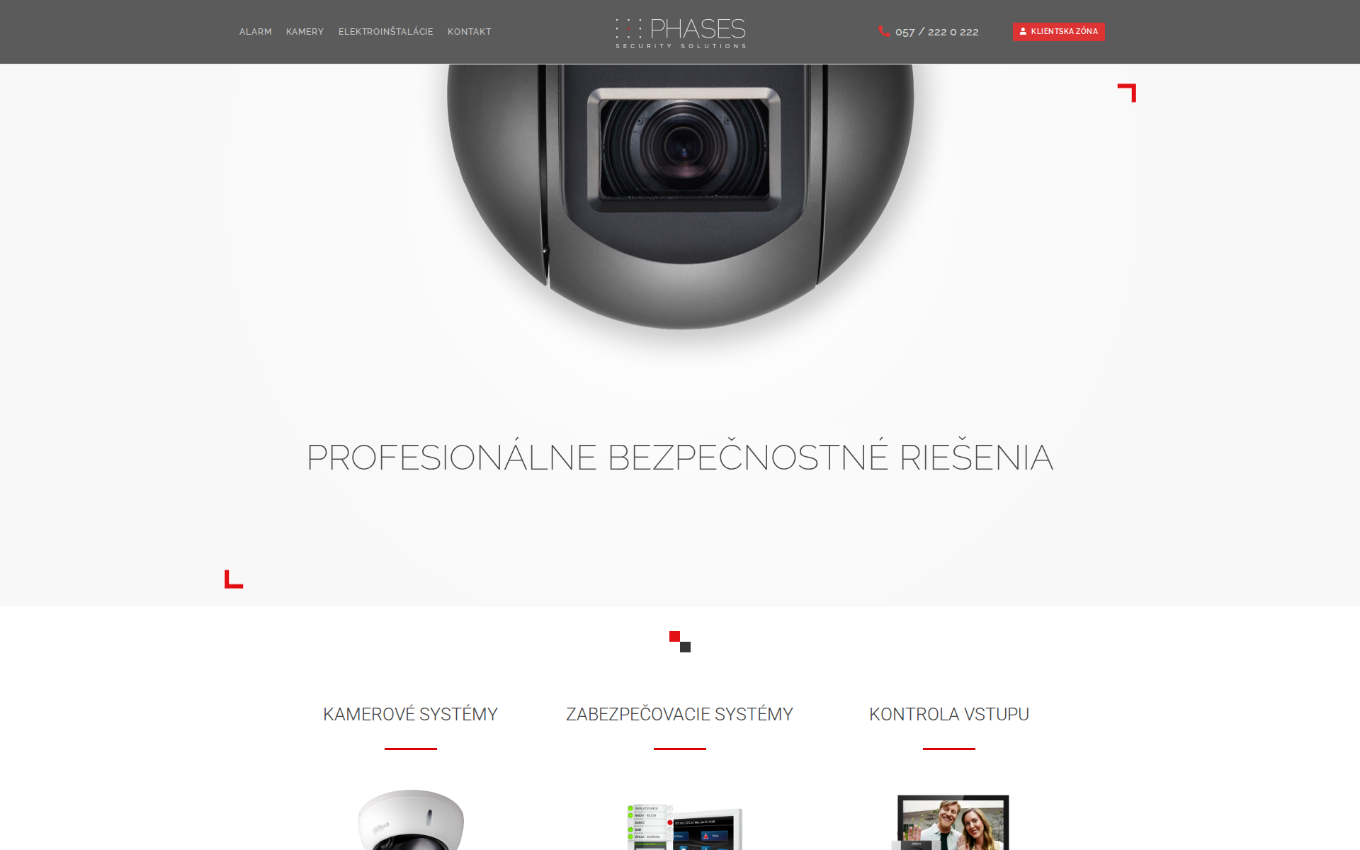 Náhľad webu phases.sk