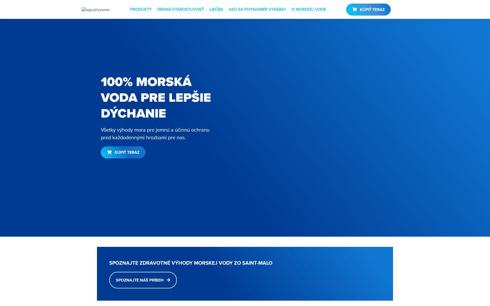 Náhľad webu physiomer.sk