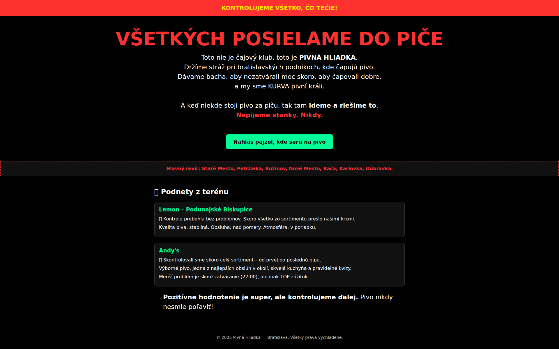 Náhľad webu pivnahliadka.sk