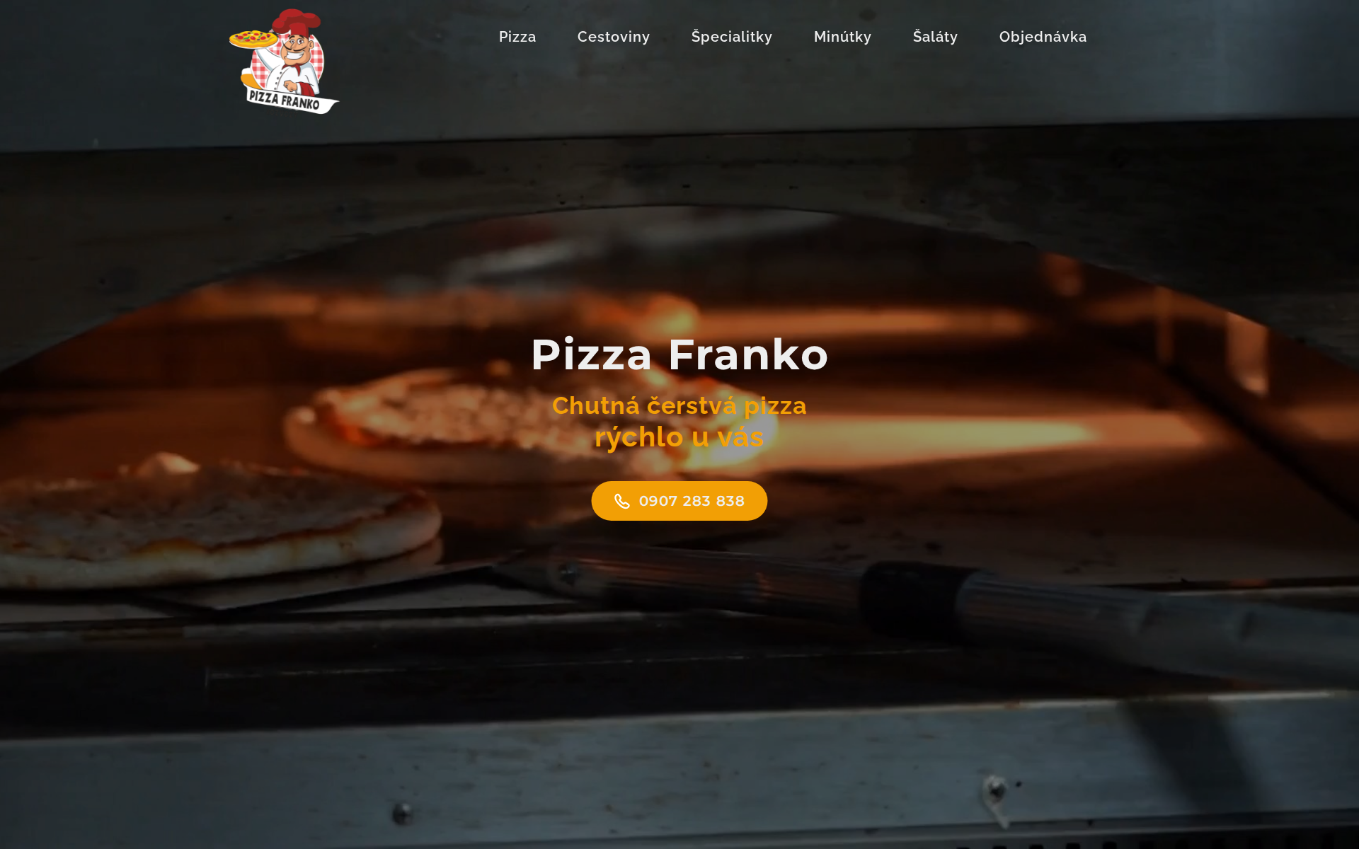 Náhľad webu pizzafranko.sk