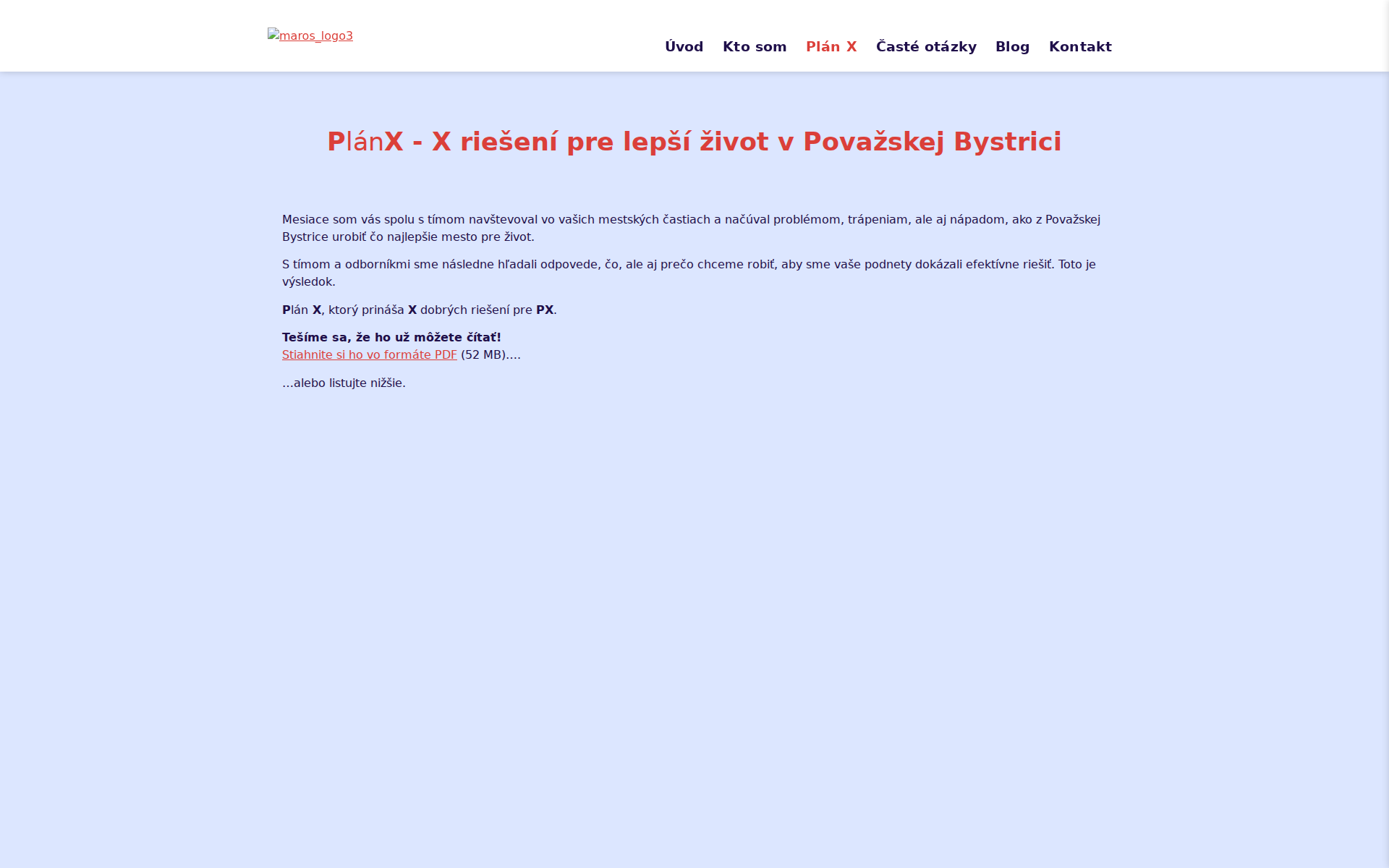 Náhľad webu planx.sk