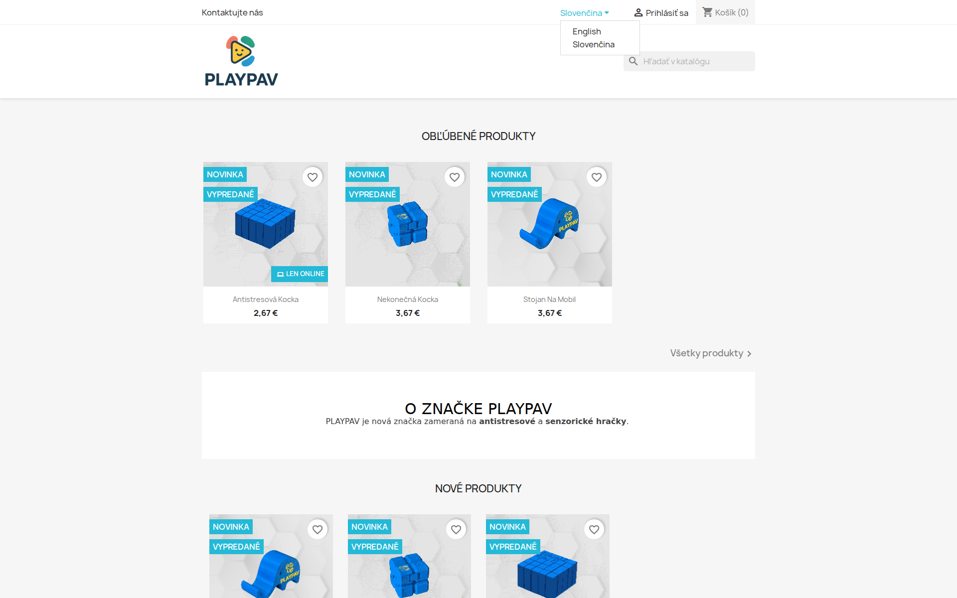 Náhľad webu playpav.sk
