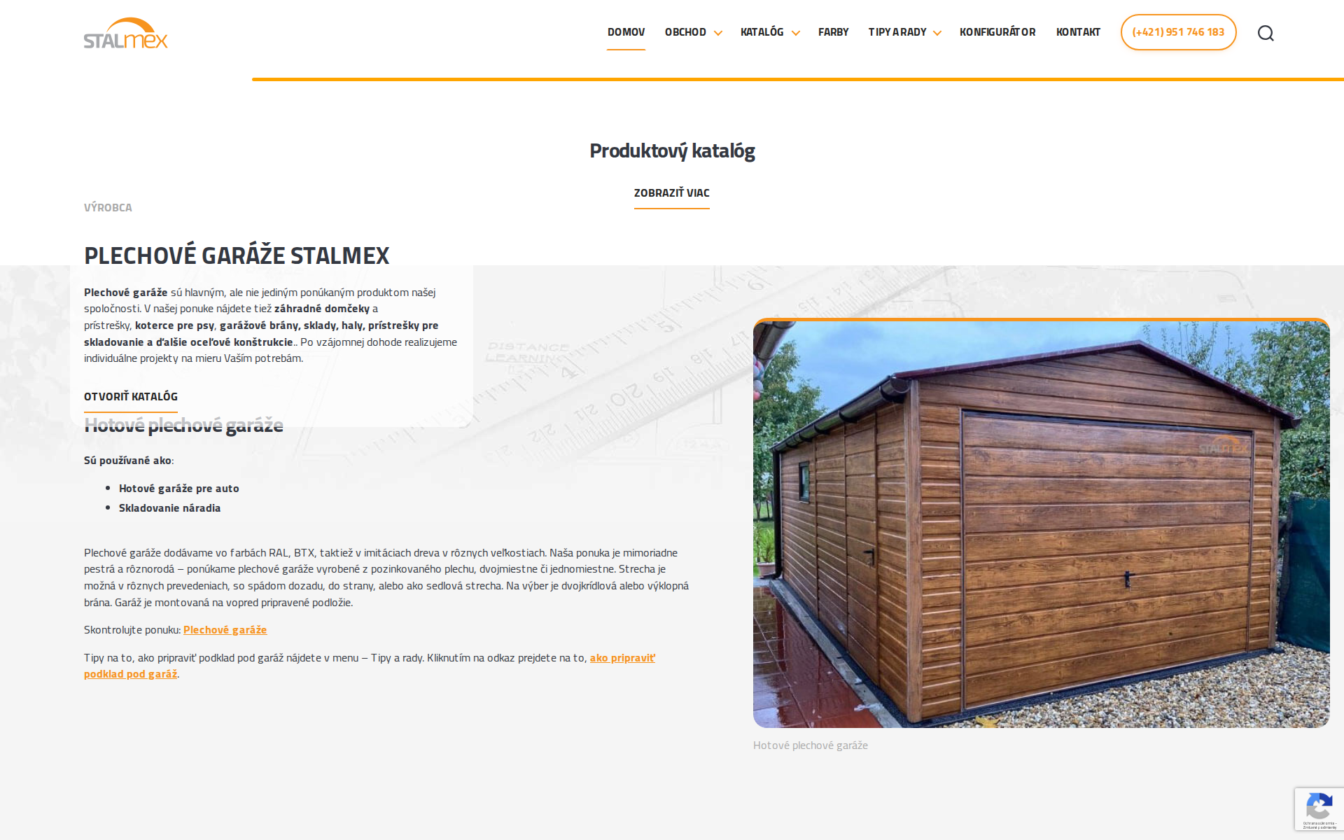 Náhľad webu plechovegaraze-stalmex.sk