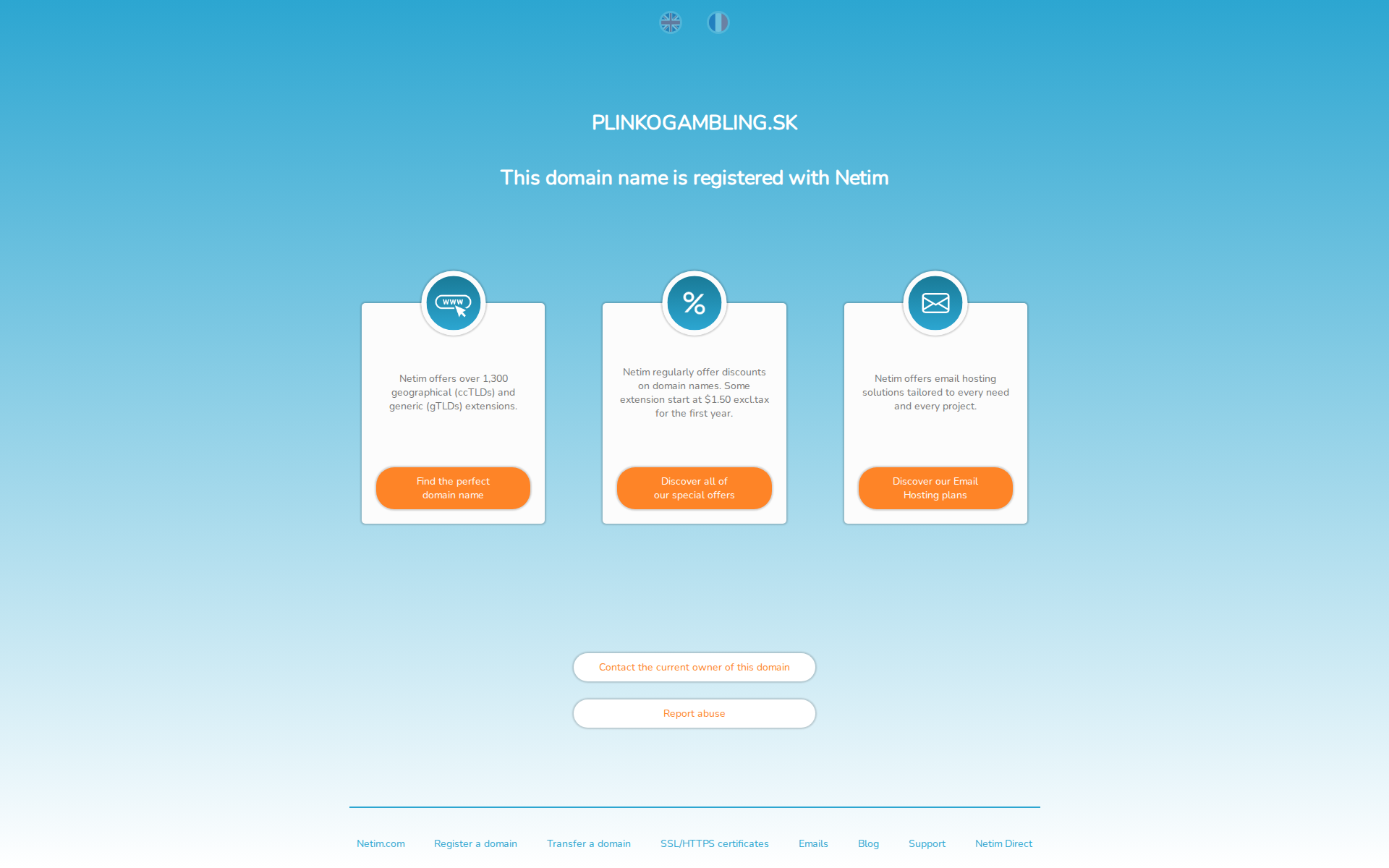 Náhľad webu plinkogambling.sk