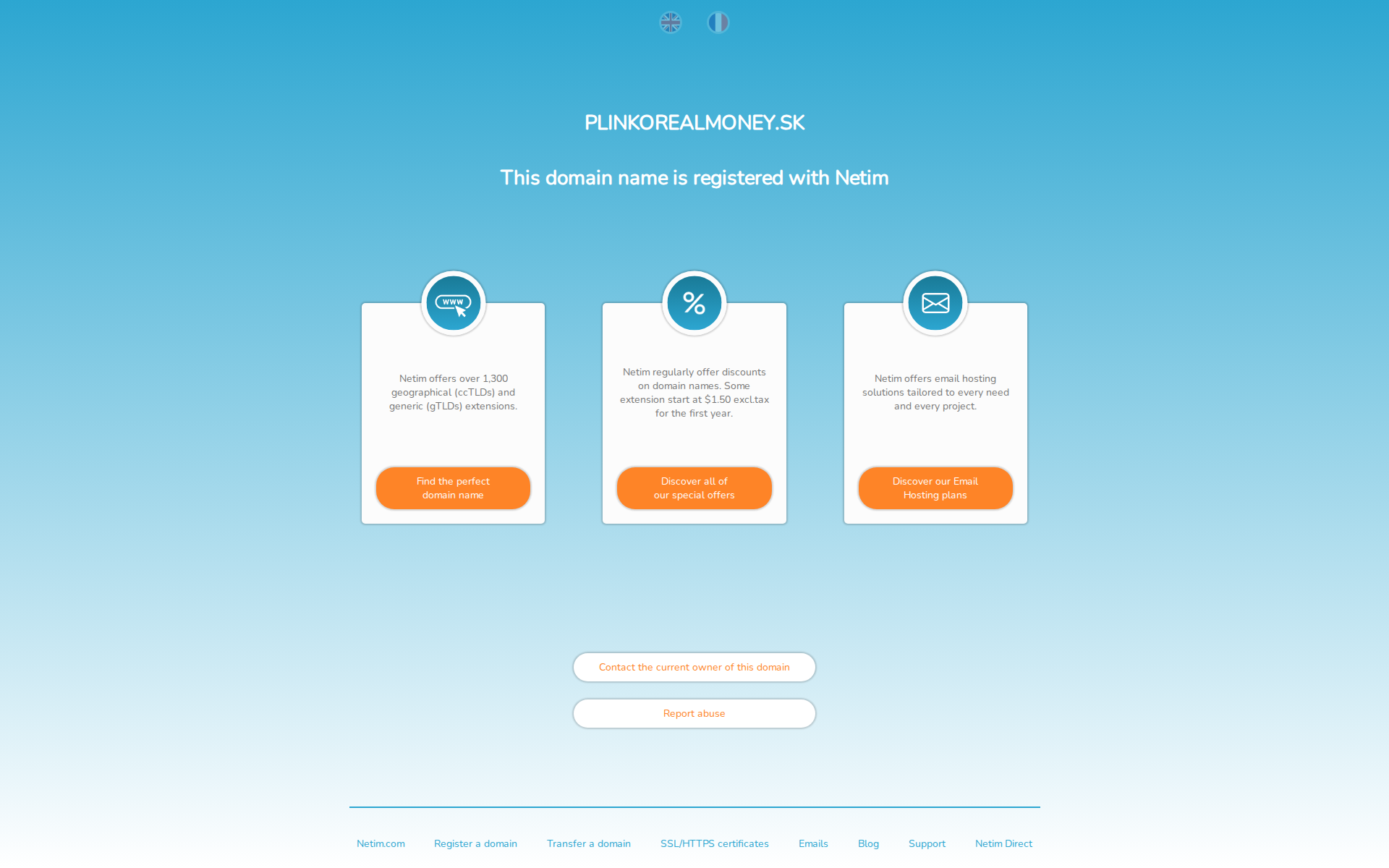 Náhľad webu plinkorealmoney.sk