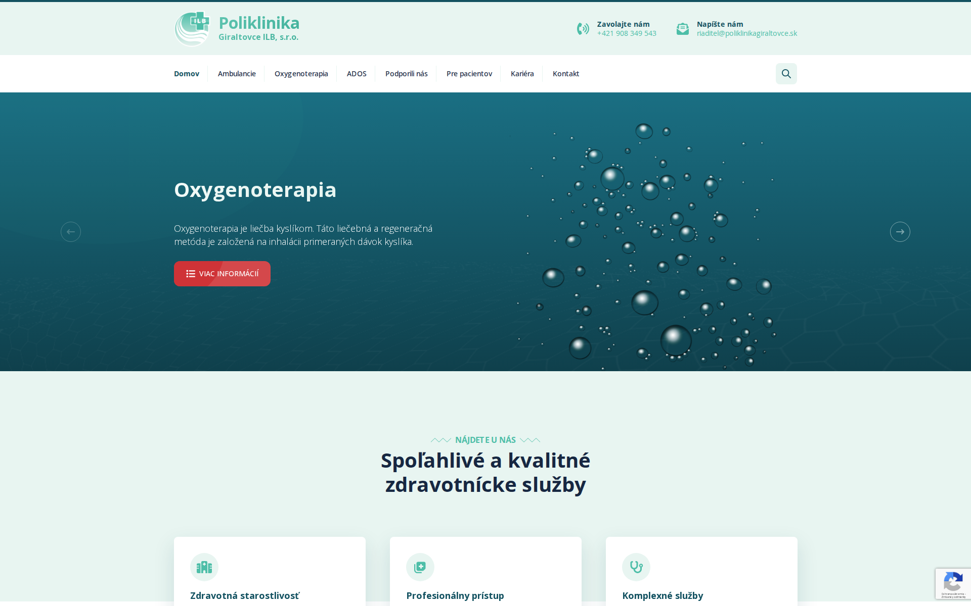 Náhľad webu poliklinikagiraltovce.sk