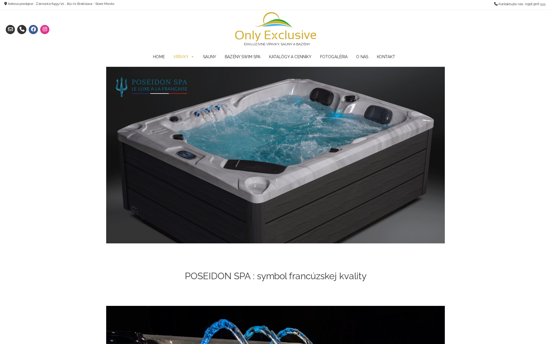 Náhľad webu poseidon-spa.sk
