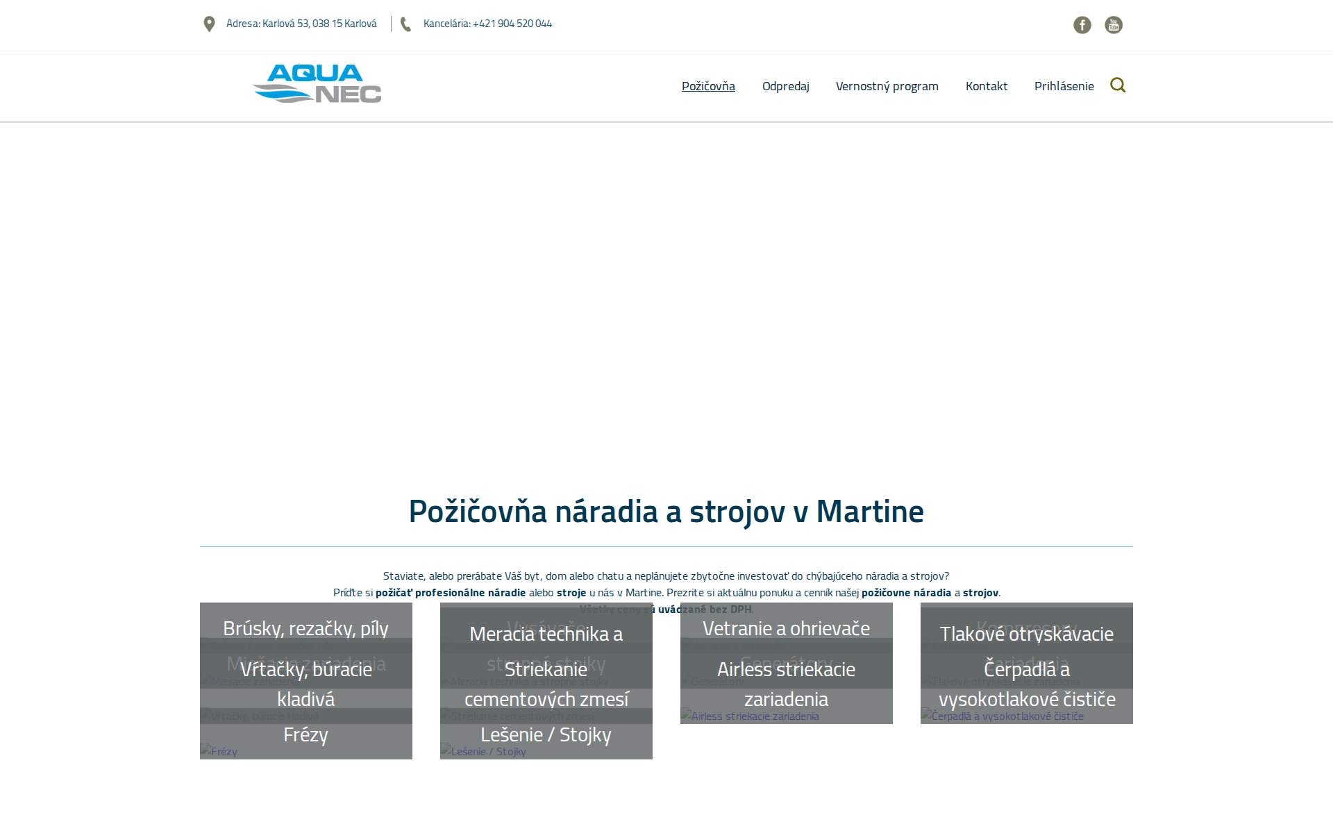 Náhľad webu pozicovna-martin.sk