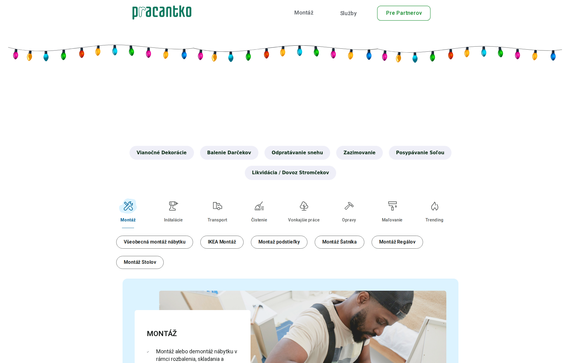 Náhľad webu pracantko.sk