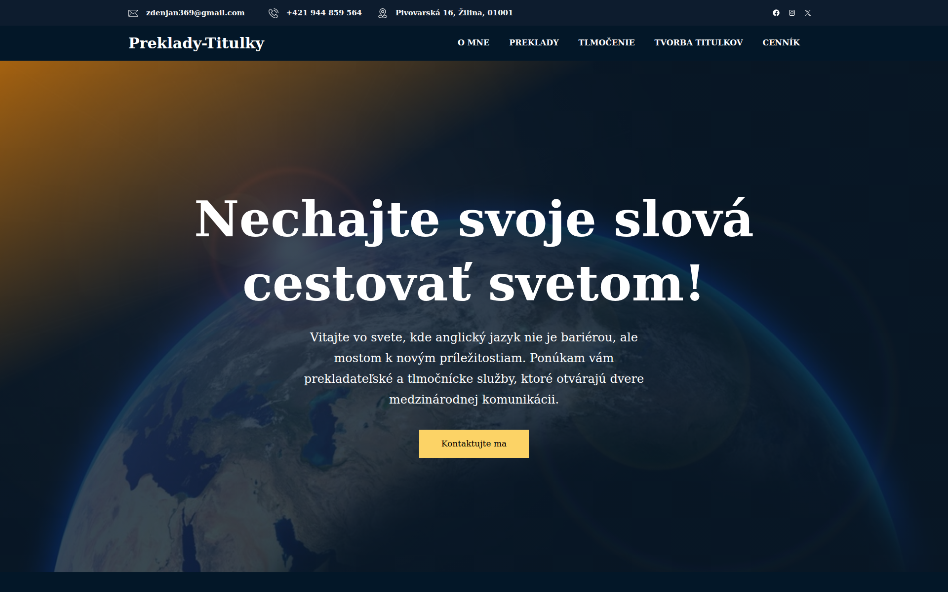 Náhľad webu preklady-titulky.sk
