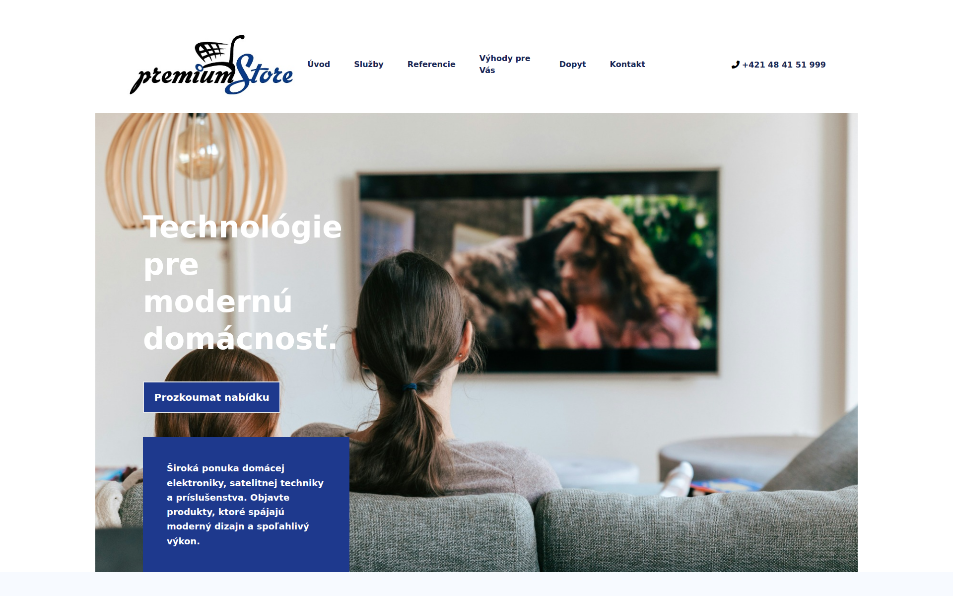 Náhľad webu premiumstoreservices.sk