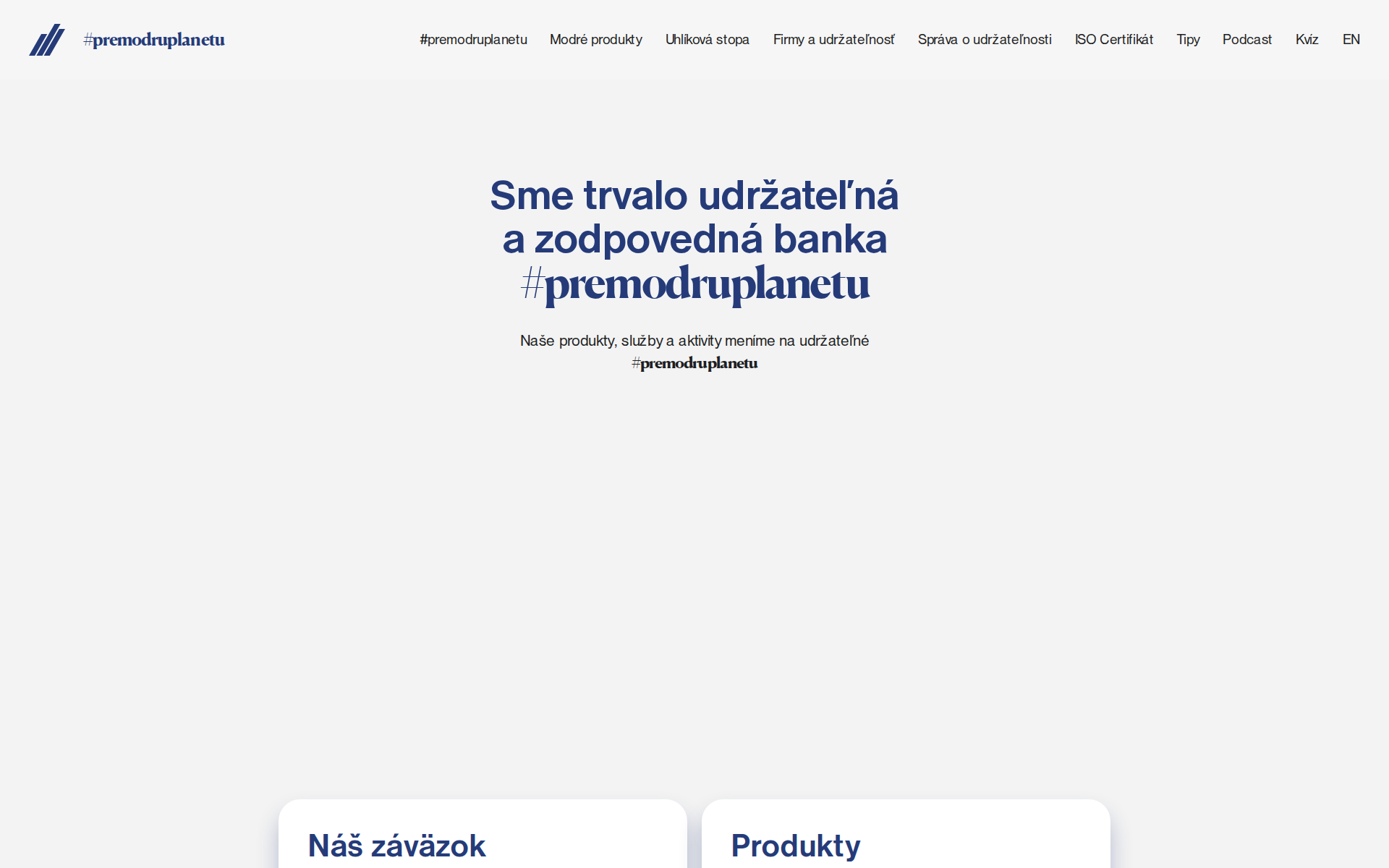 Náhľad webu premodruplanetu.sk