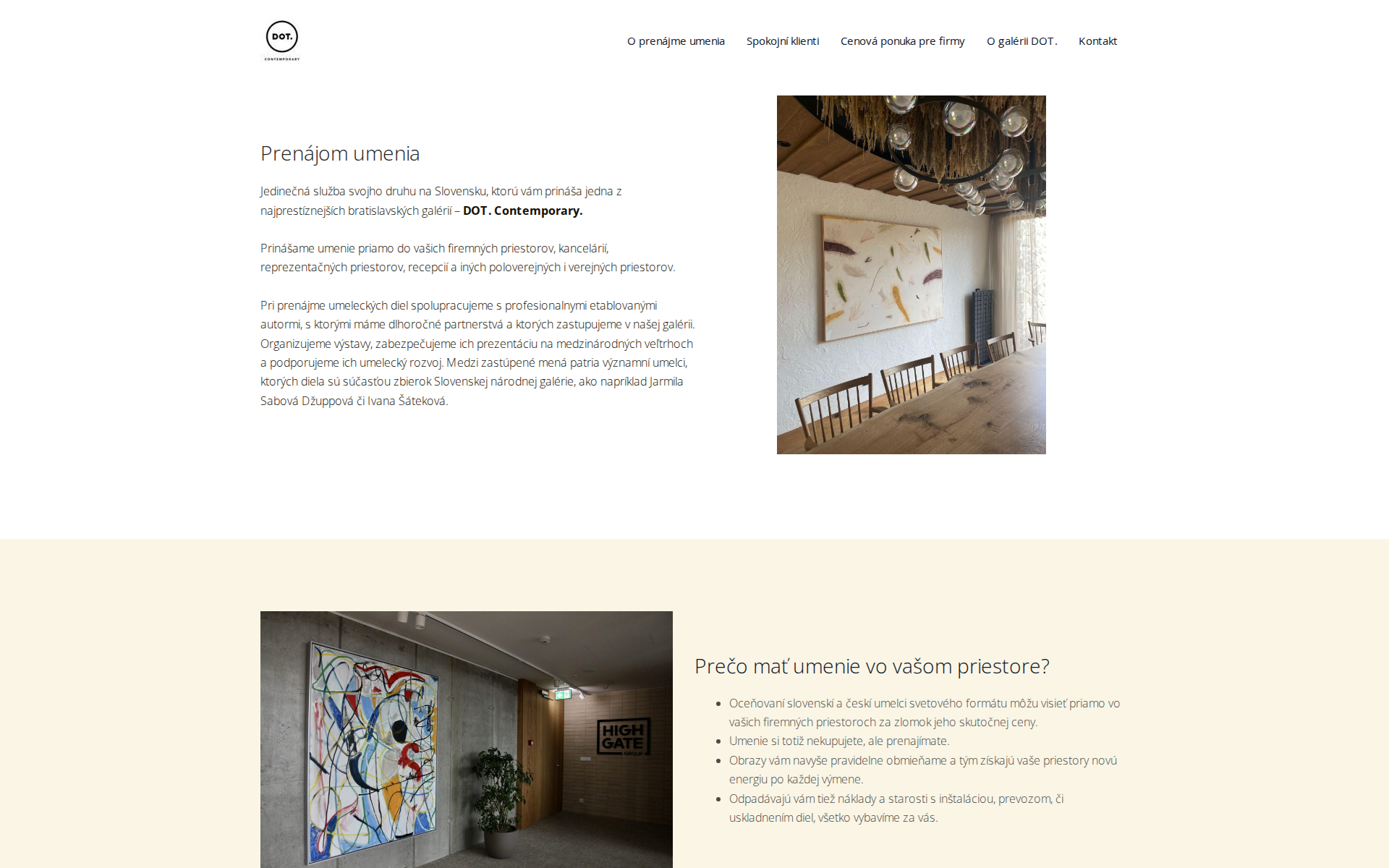 Náhľad webu prenajomumenia.sk