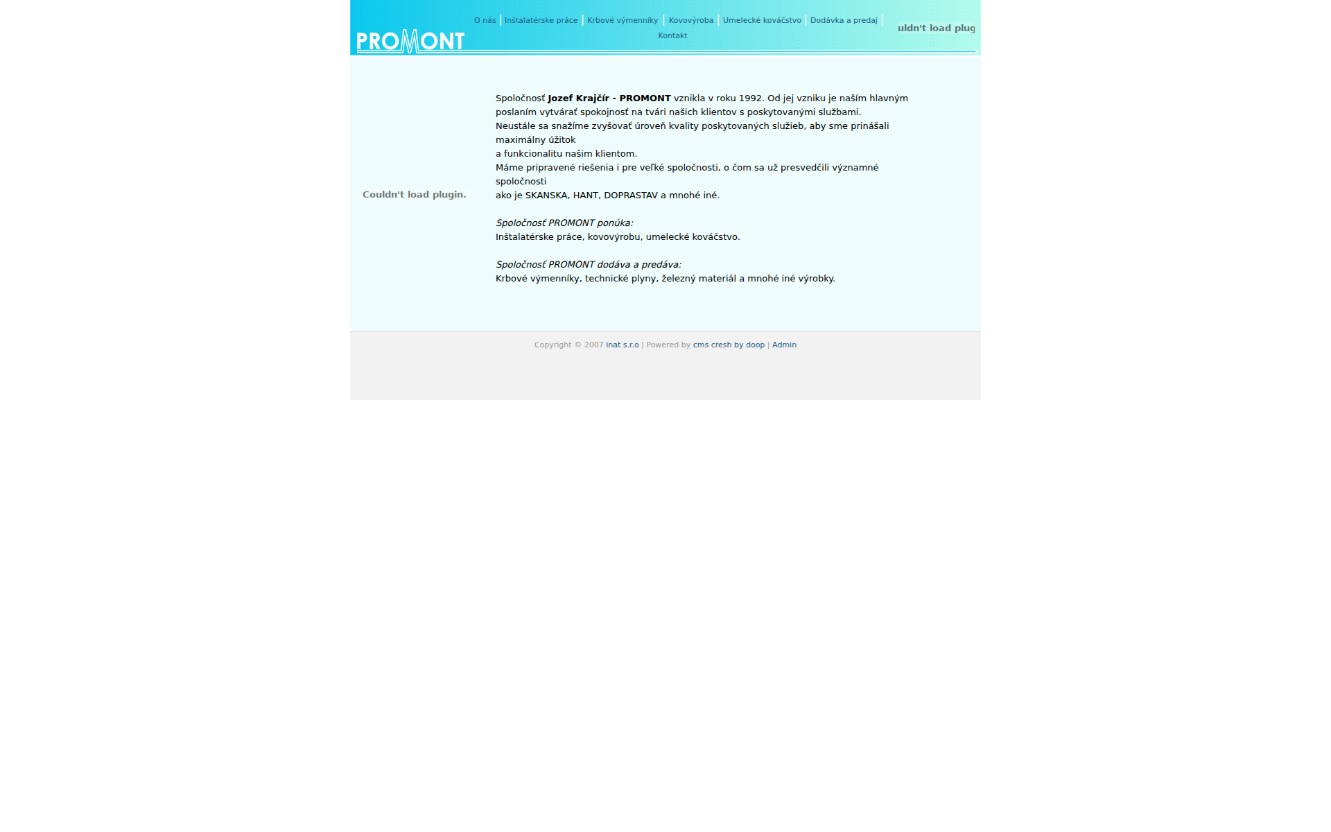 Náhľad webu pro-mont.sk