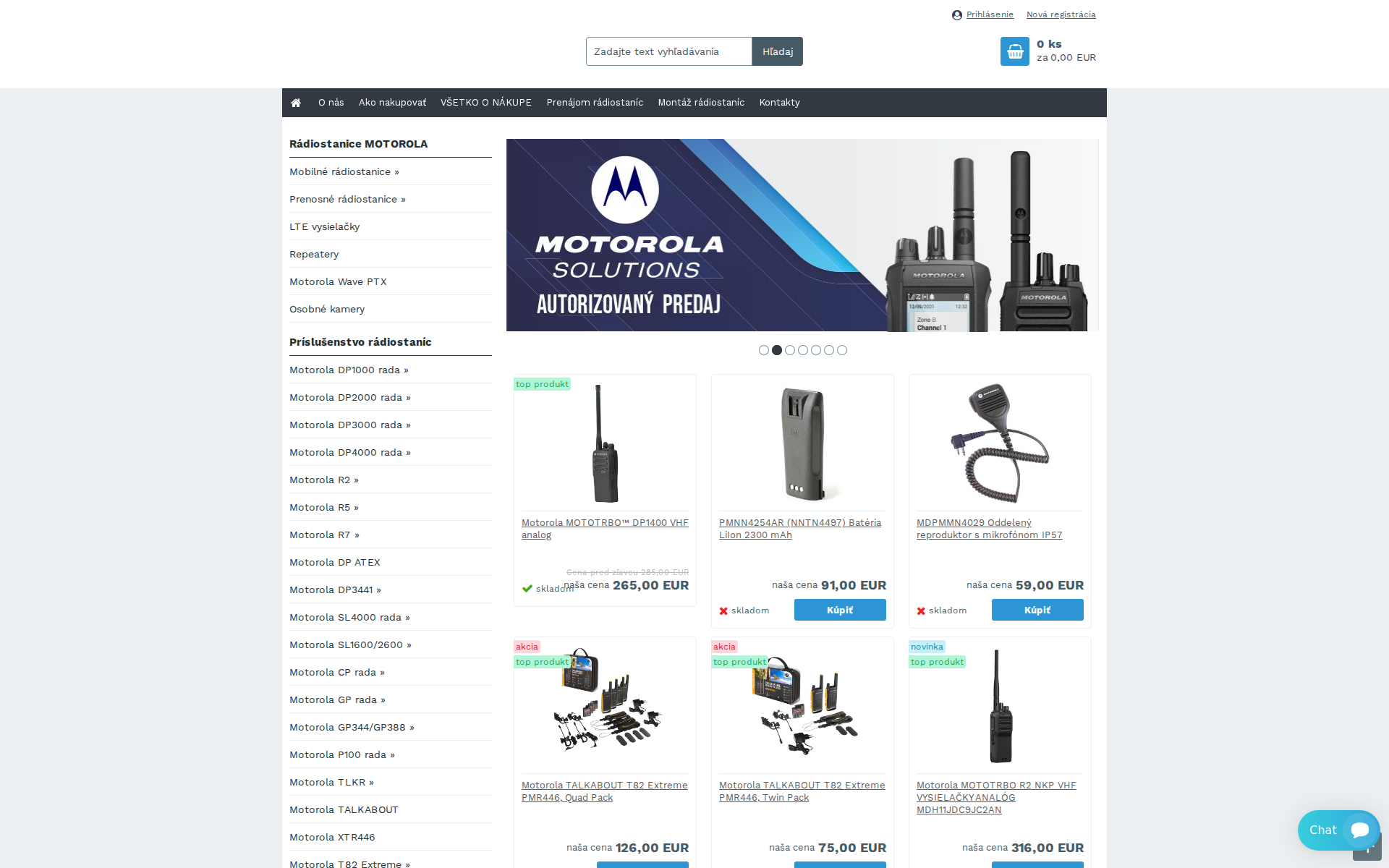 Náhľad webu profesionalne-vysielacky.sk